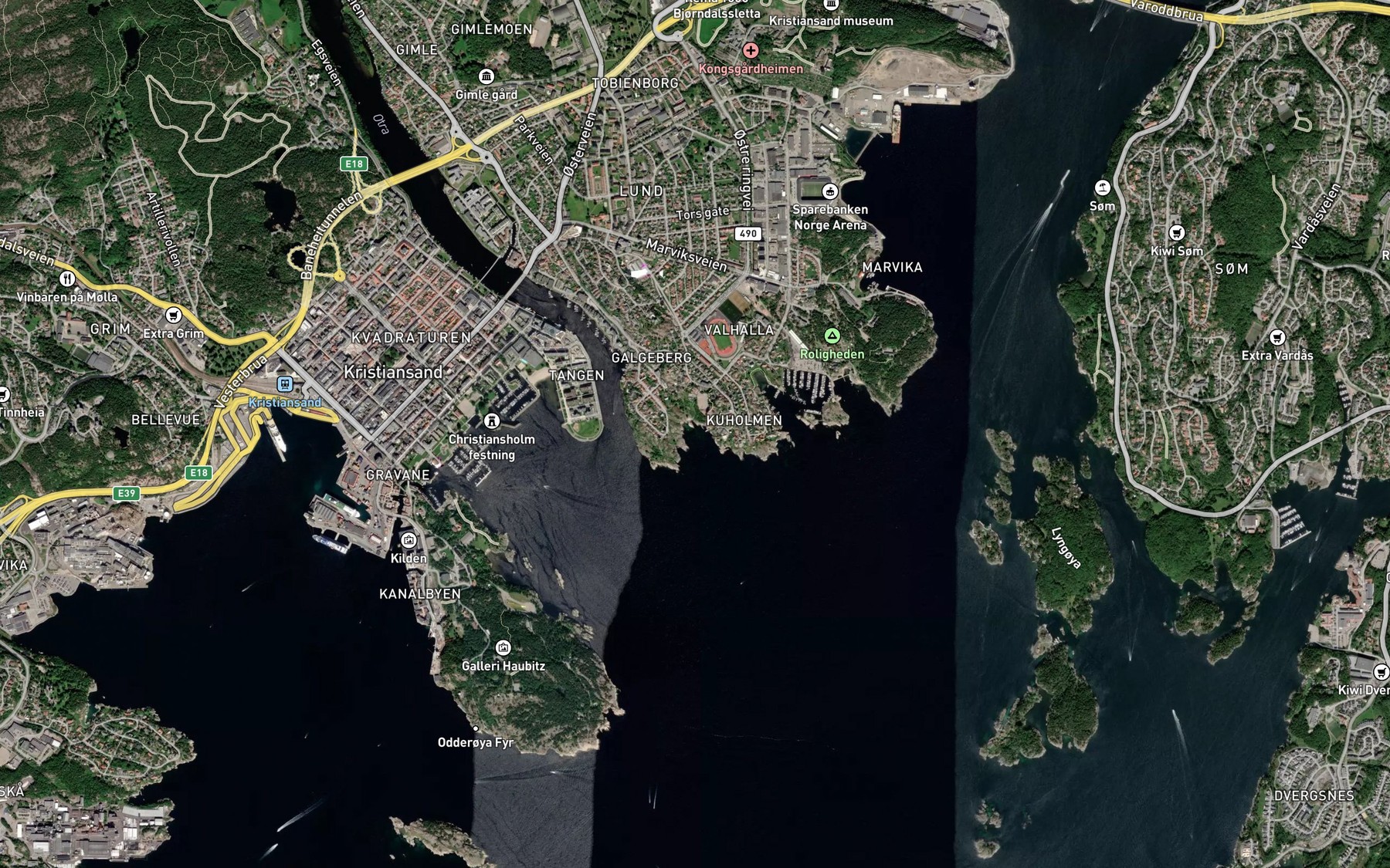 Satellite map of the Sogndalstobukta