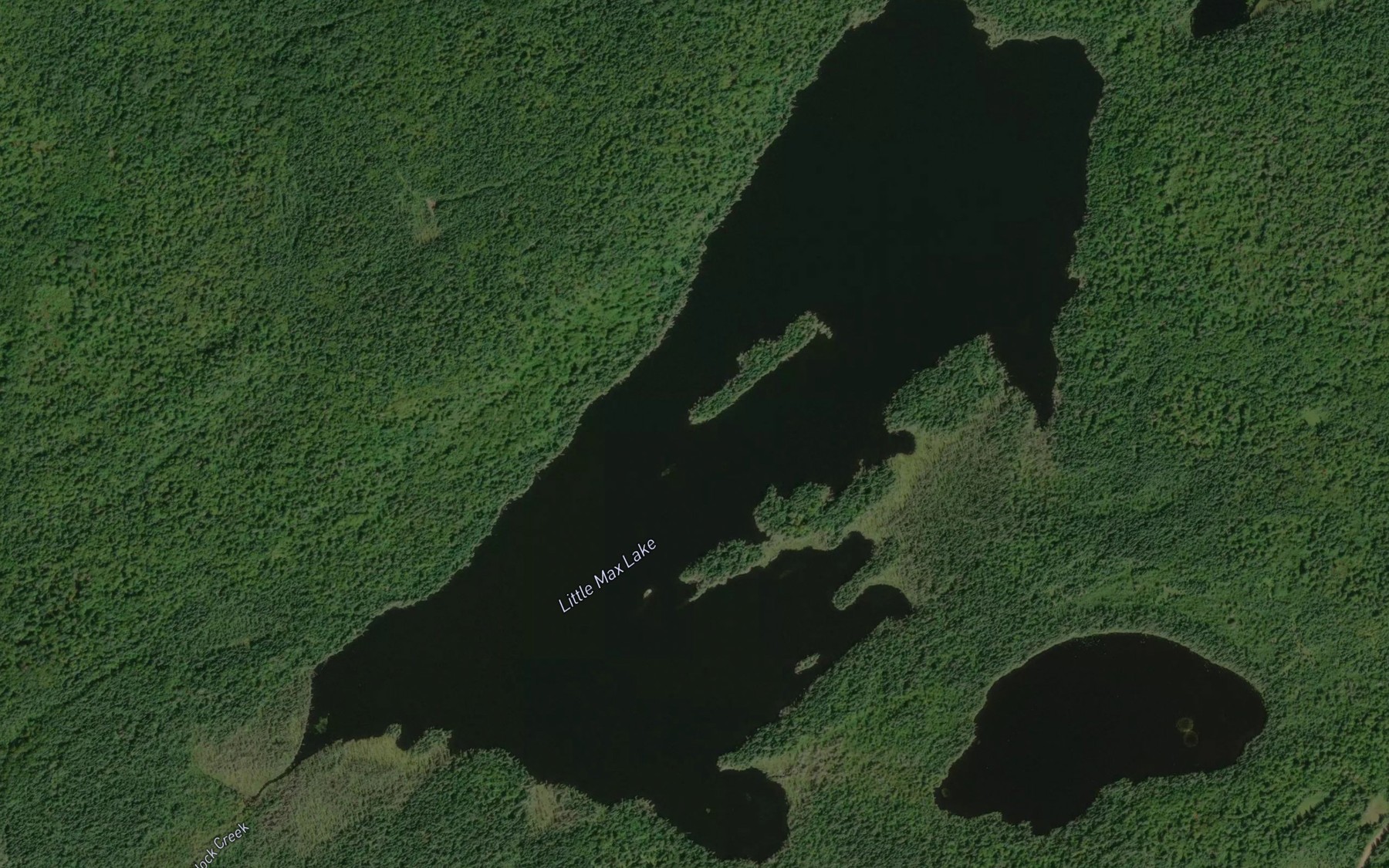 Satellite map of the Little Max Lake