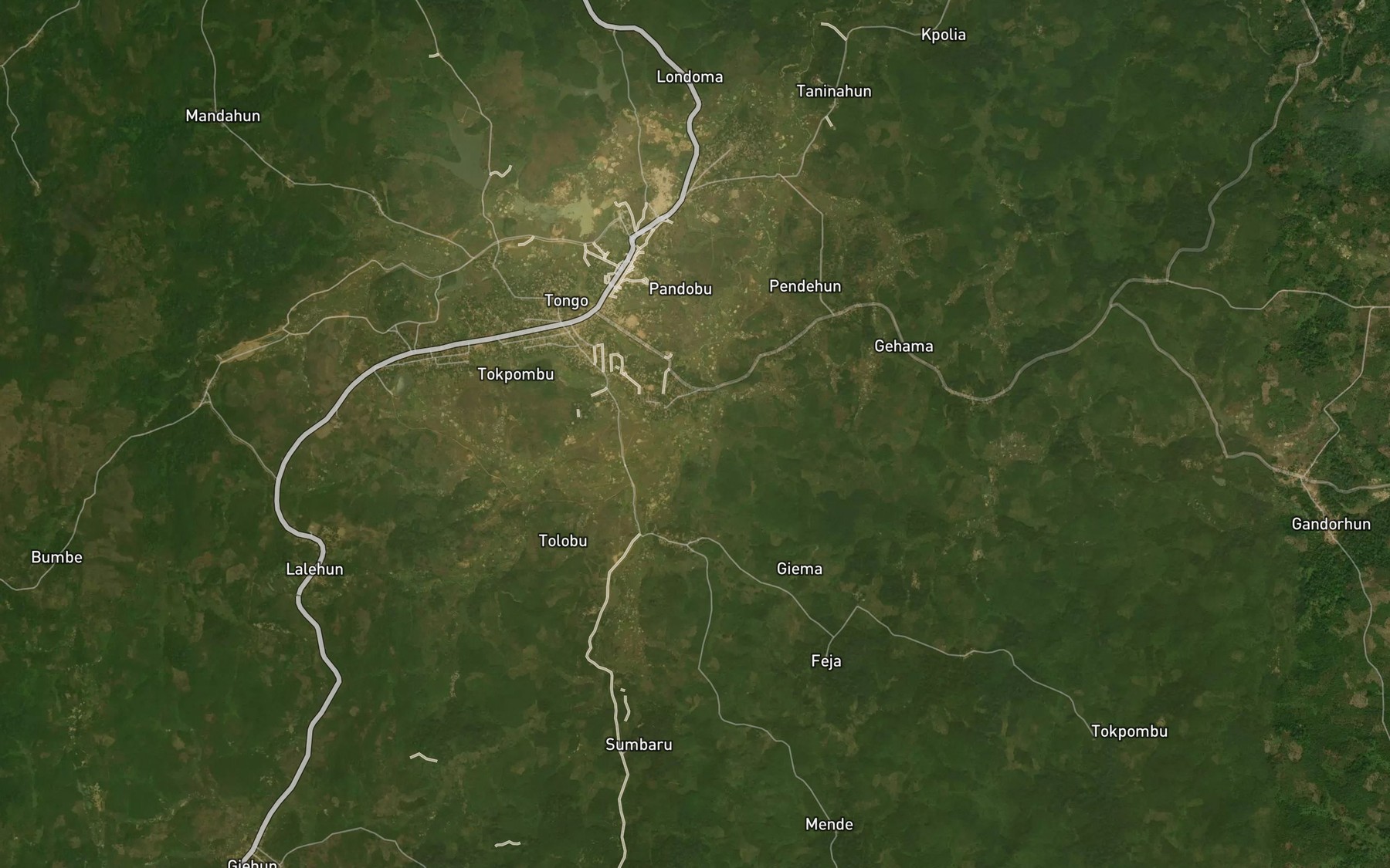 Satellite map of the Goya