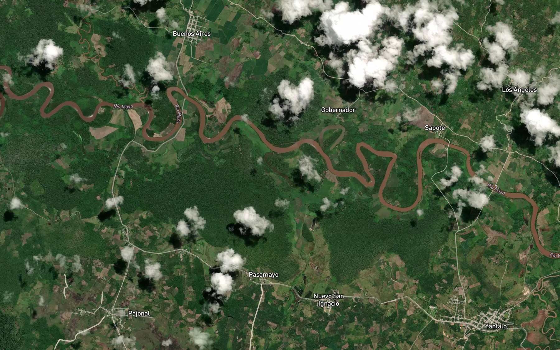 Satellite map of the Laguna Gobernador