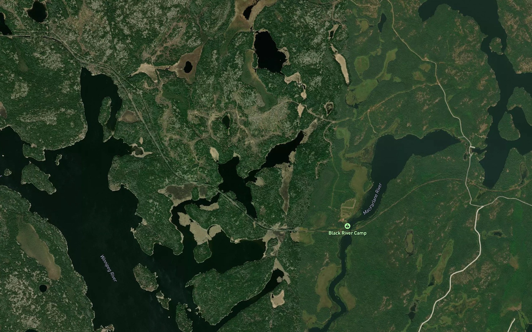 Satellite map of the Inn Lake