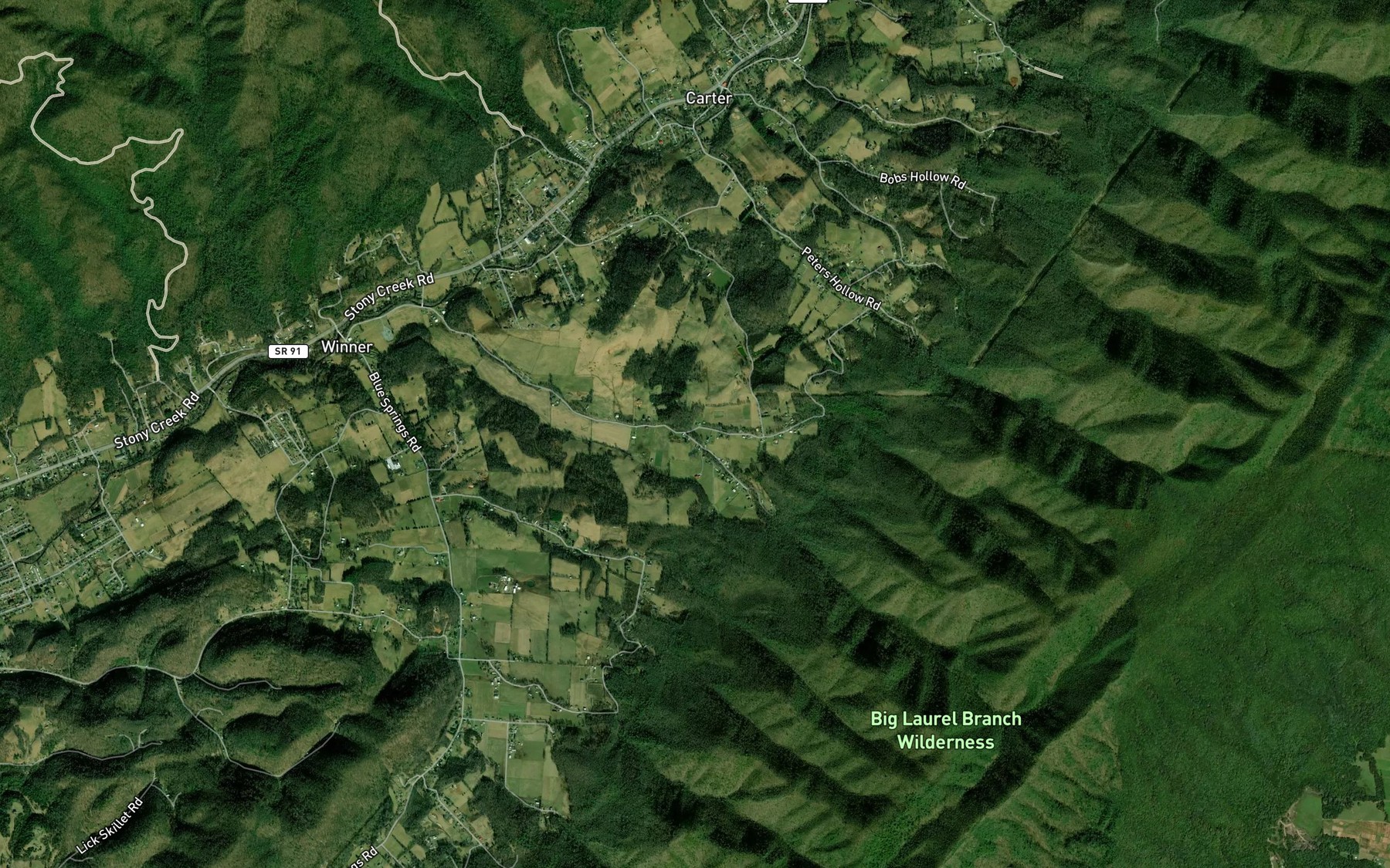 Satellite map of the Upper Nidifer Branch