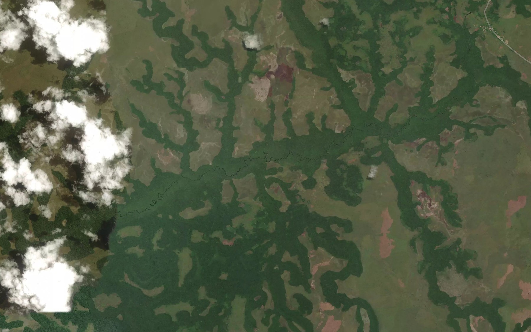 Satellite map of the Nkari