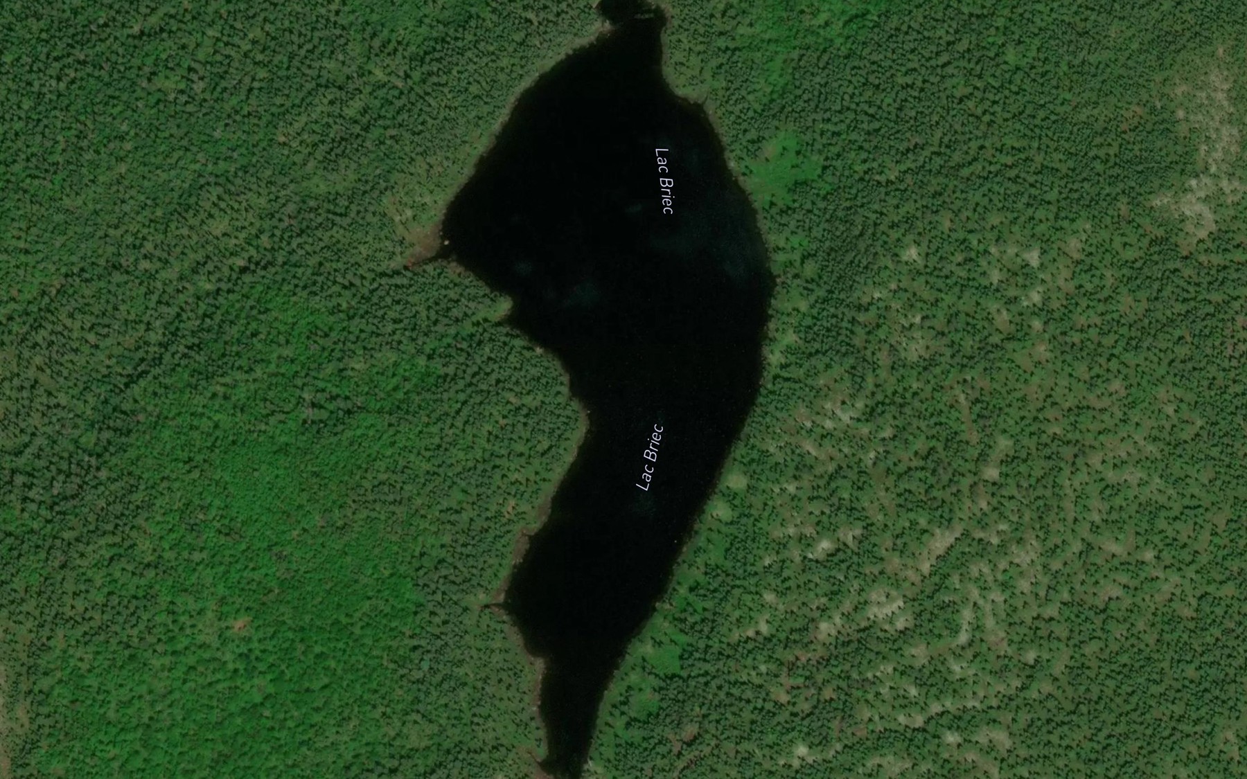 Satellite map of the Lac Briec