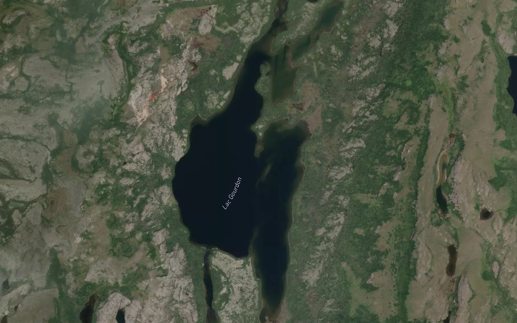 Satellite map of the Lac Gourdon