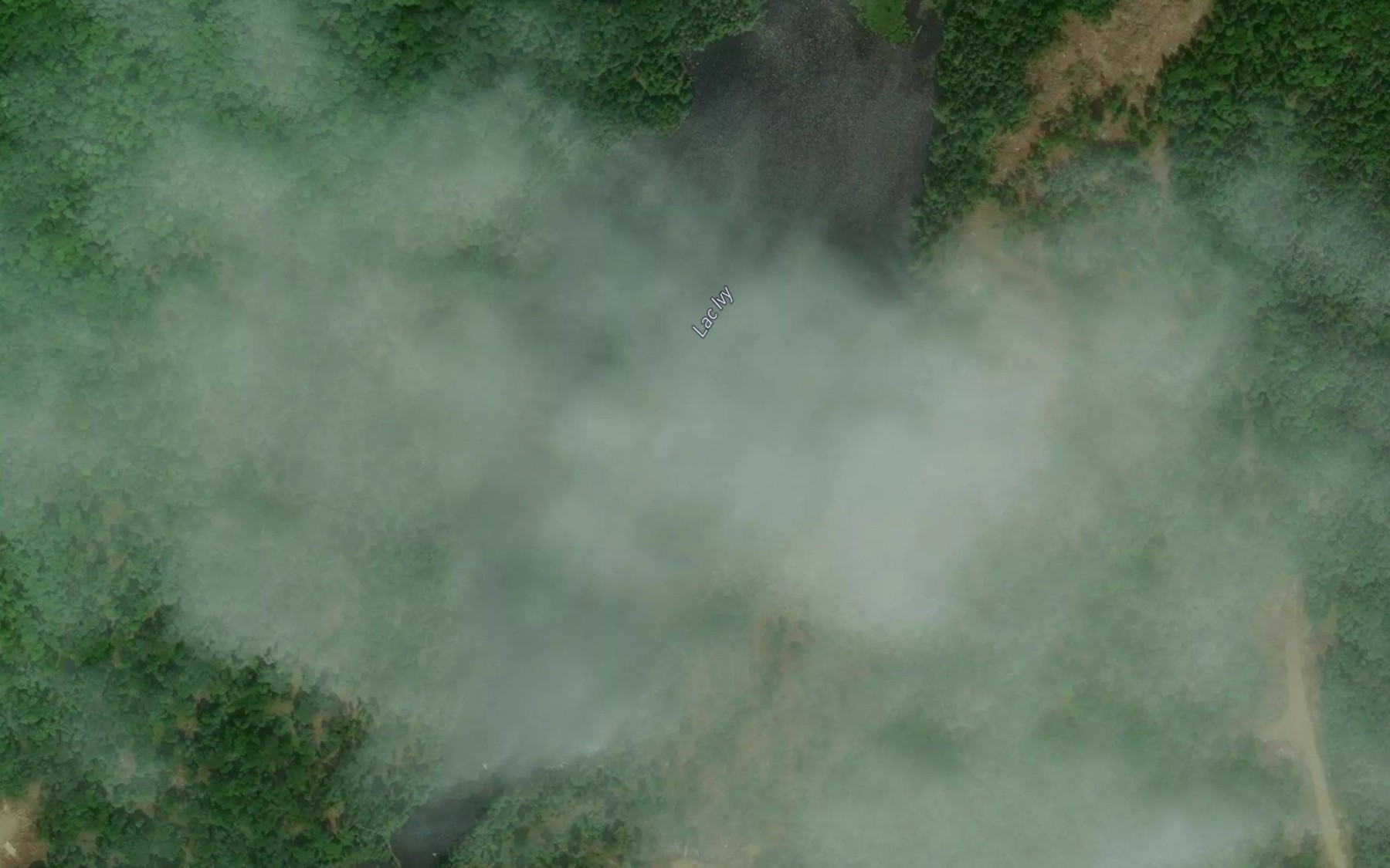 Satellite map of the Lac Ivy