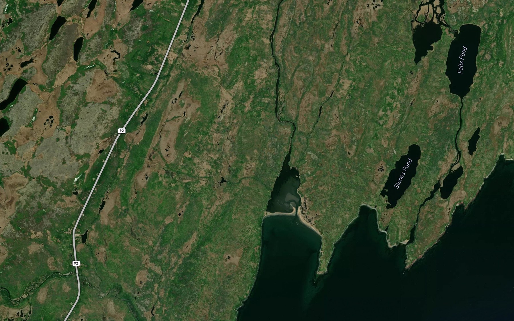 Satellite map of the Big Barachois