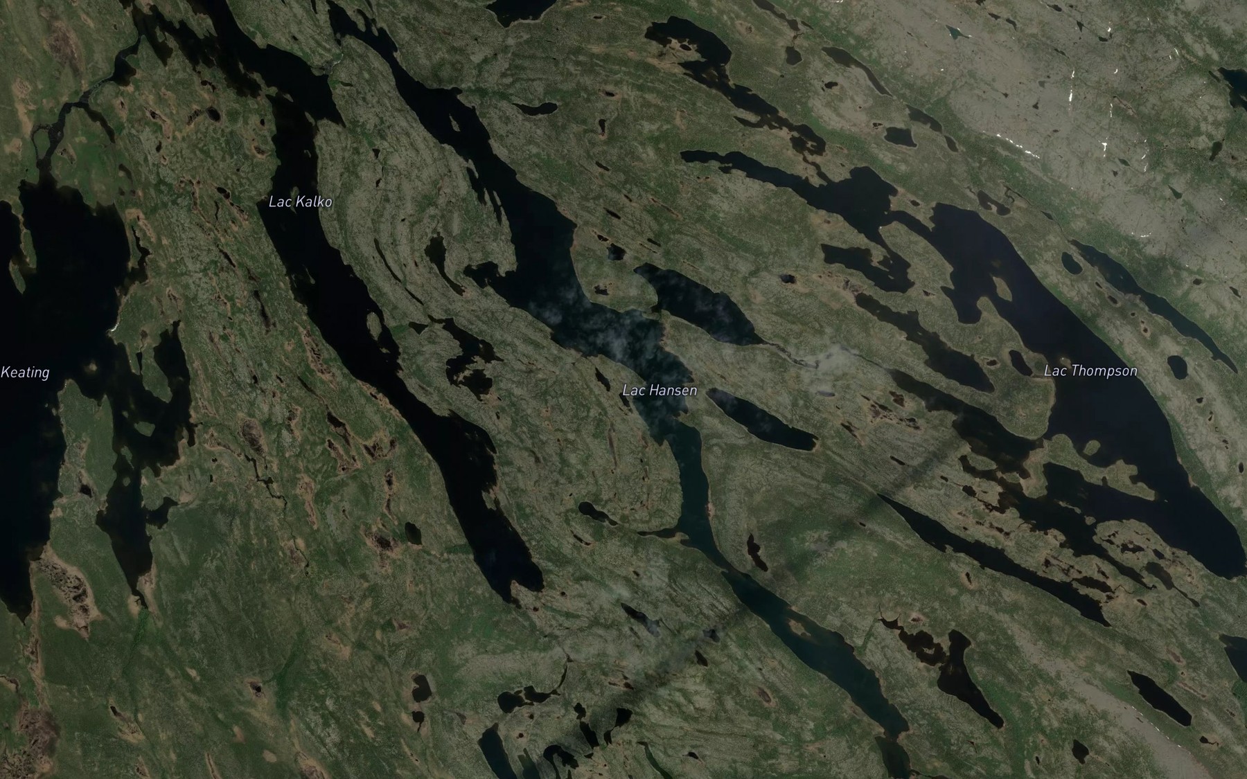Satellite map of the Lac Hansen