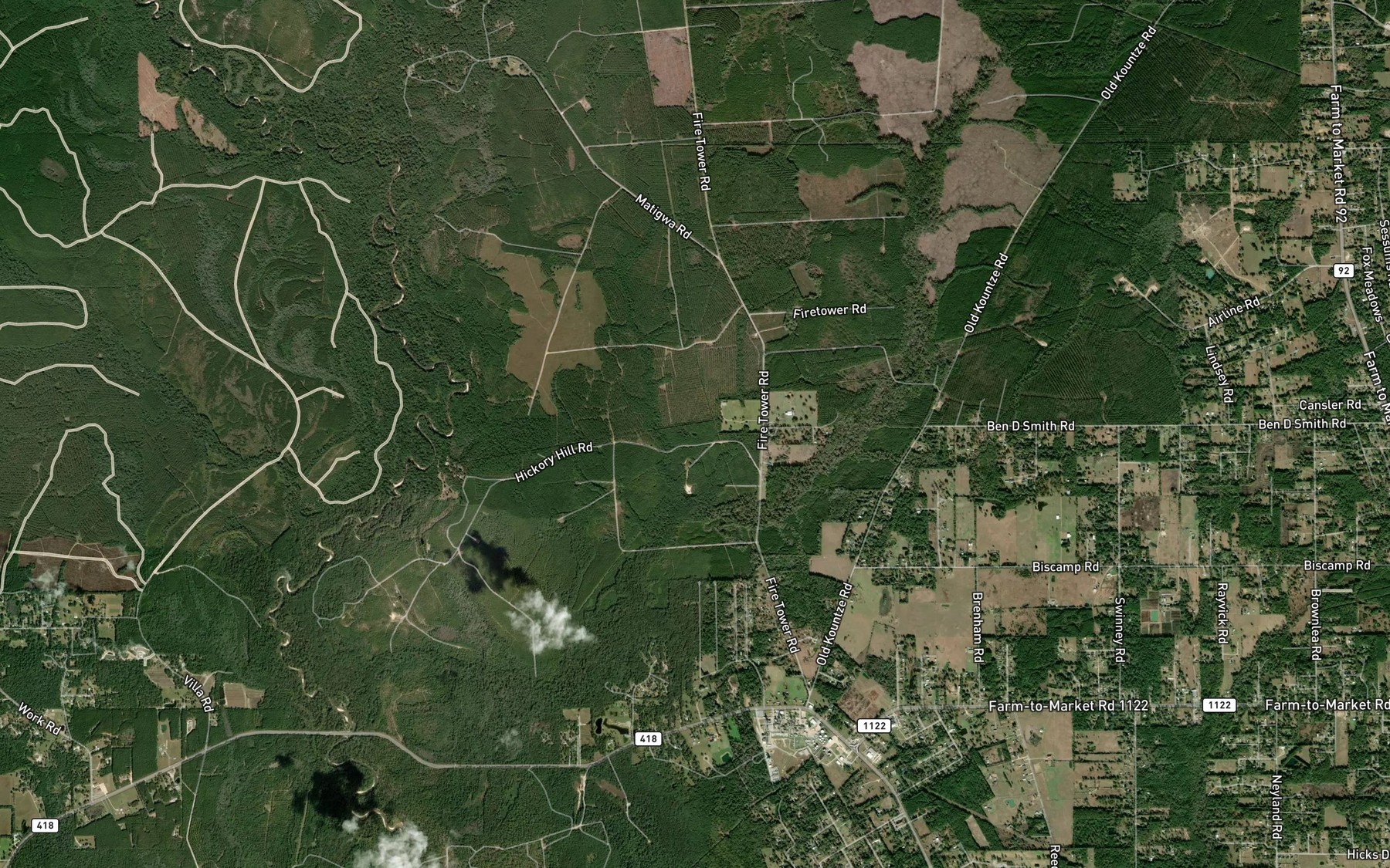 Satellite map of the Salt Water Pond