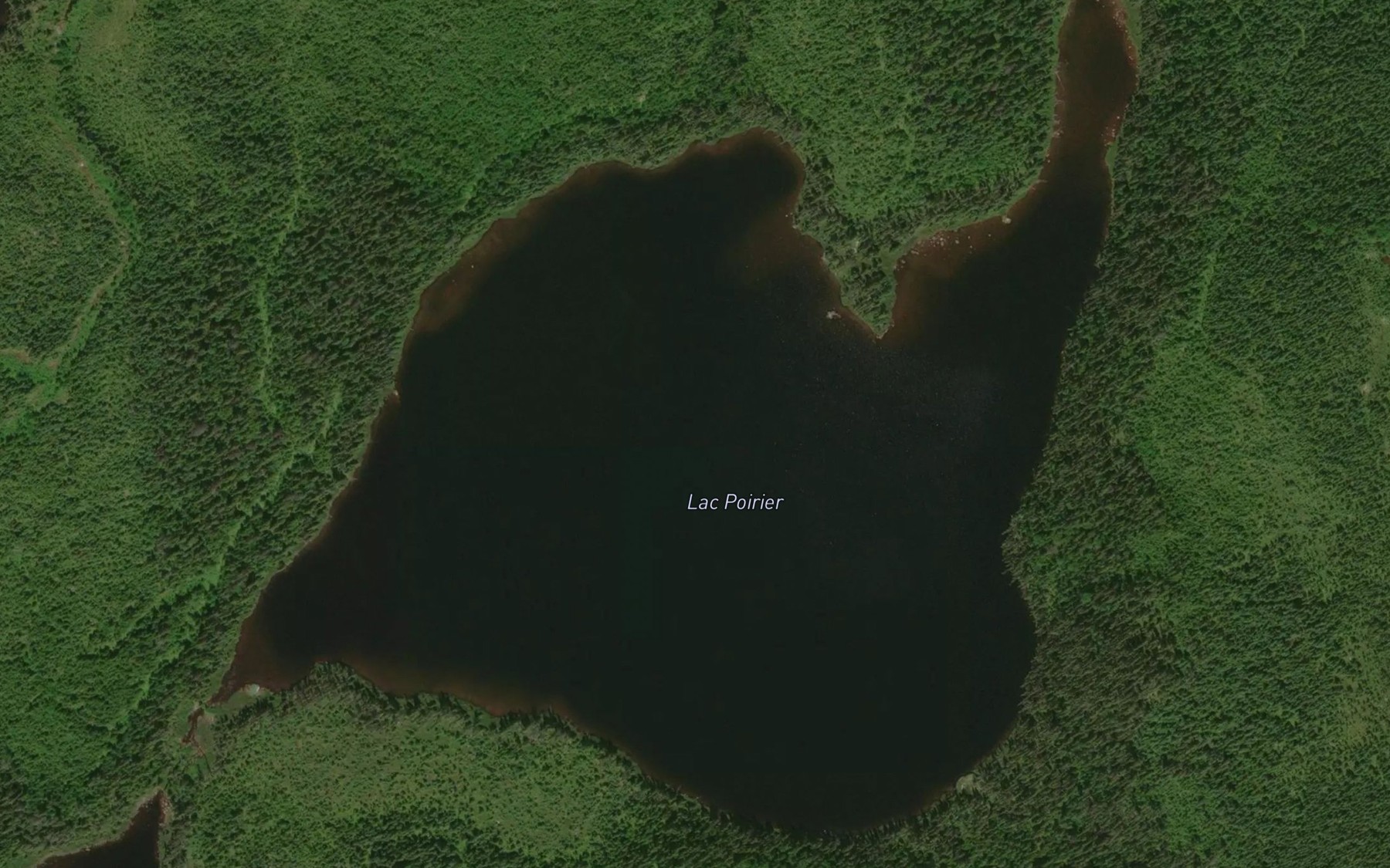 Satellite map of the Lac Poirier