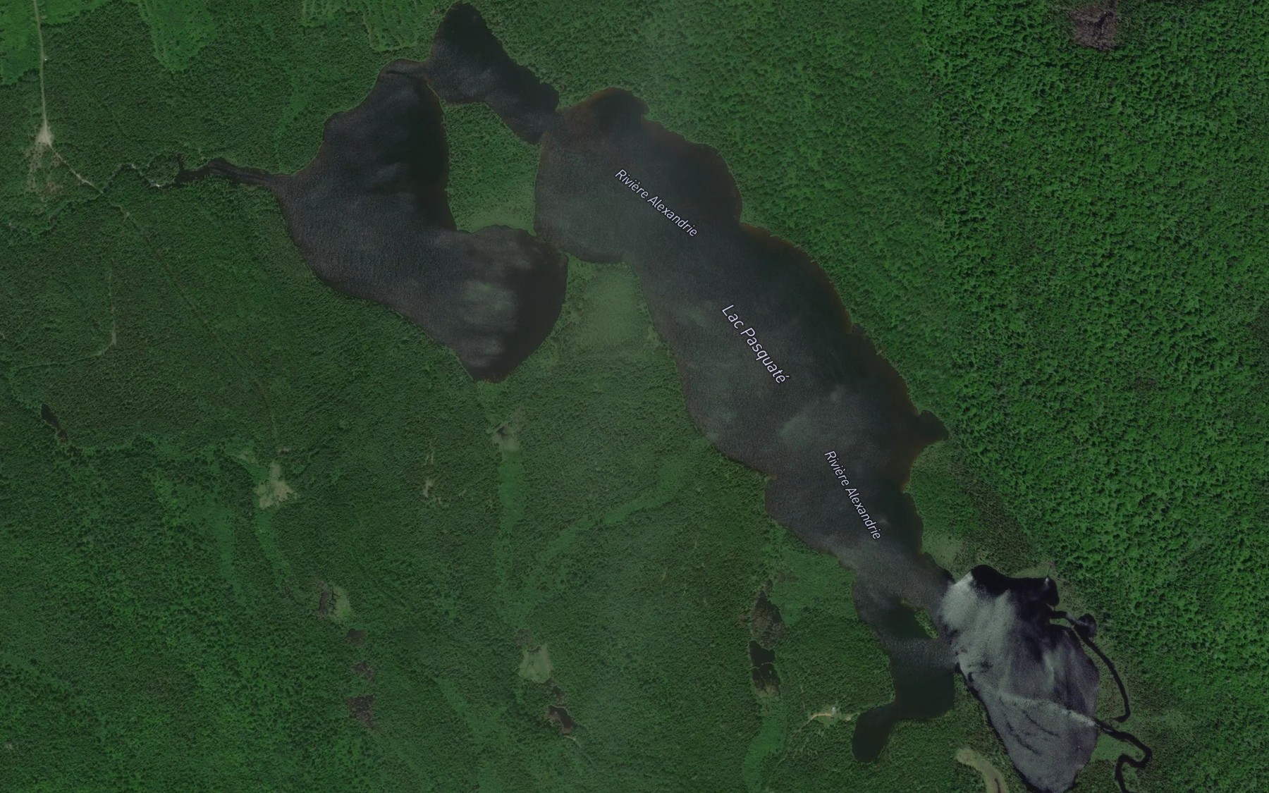 Satellite map of the Lac Pasquate