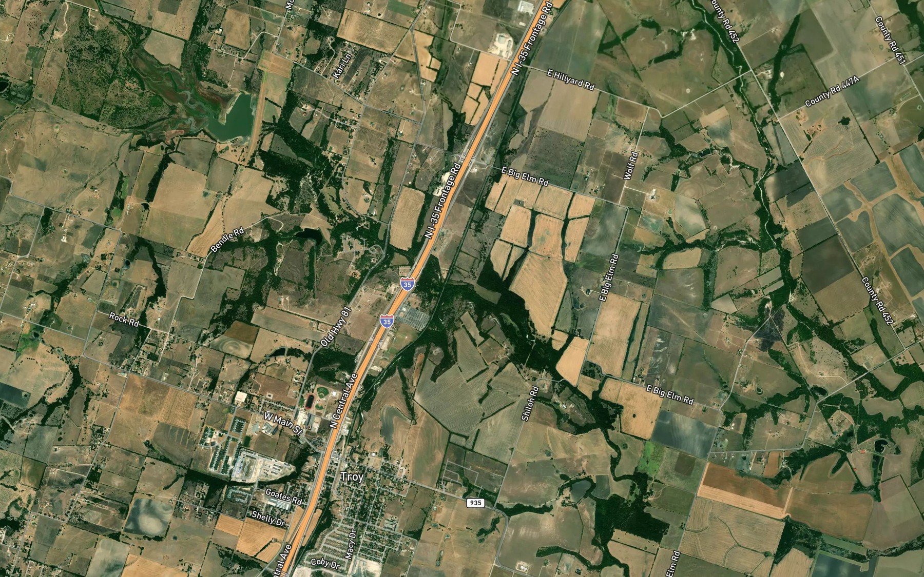 Satellite map of the Kings Branch