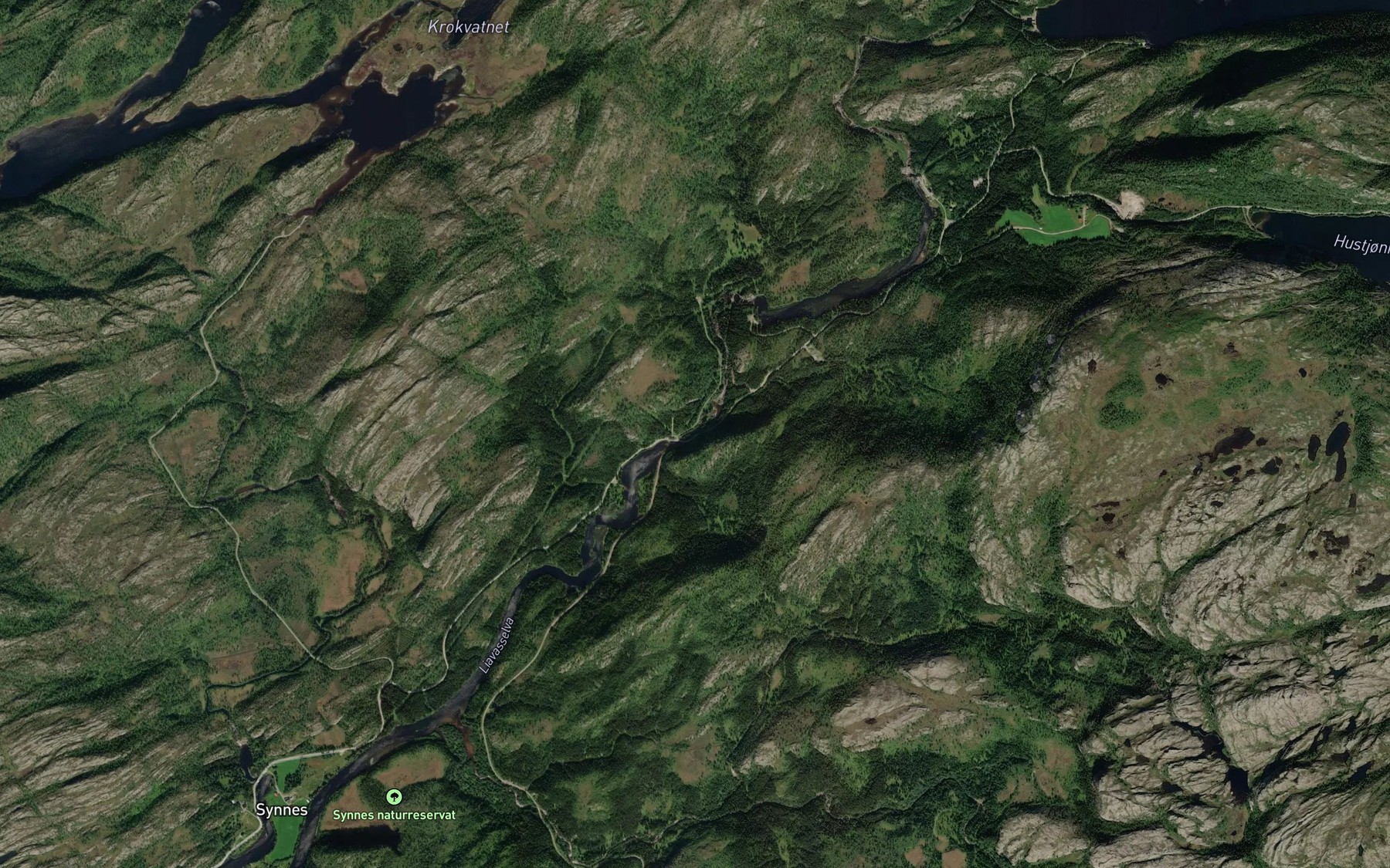 Satellite map of the Urdfossen