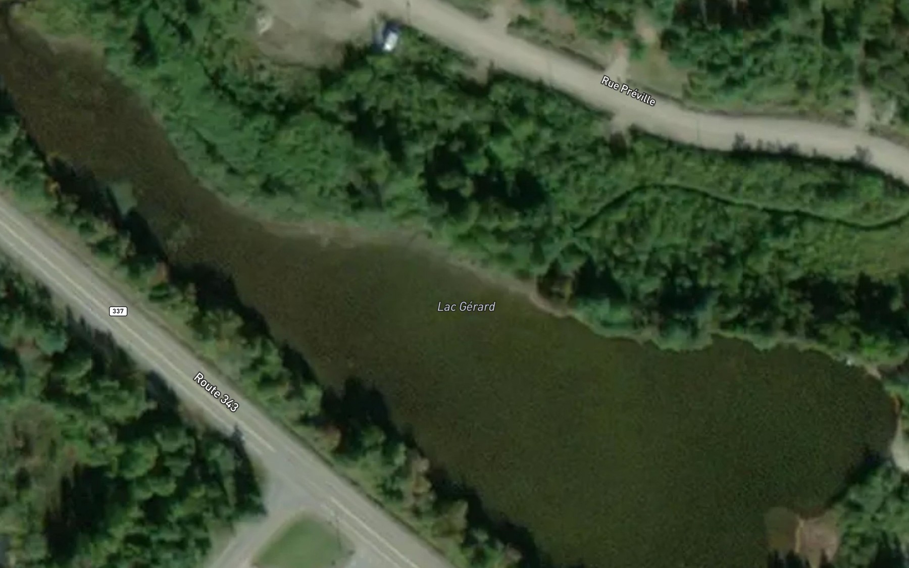 Satellite map of the Lac Gerard