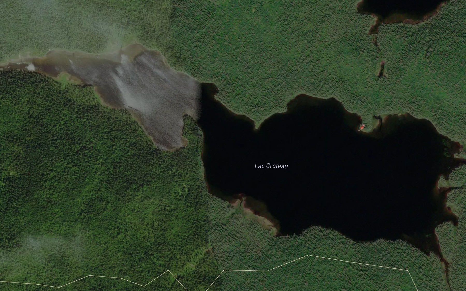 Satellite map of the Lac Croteau