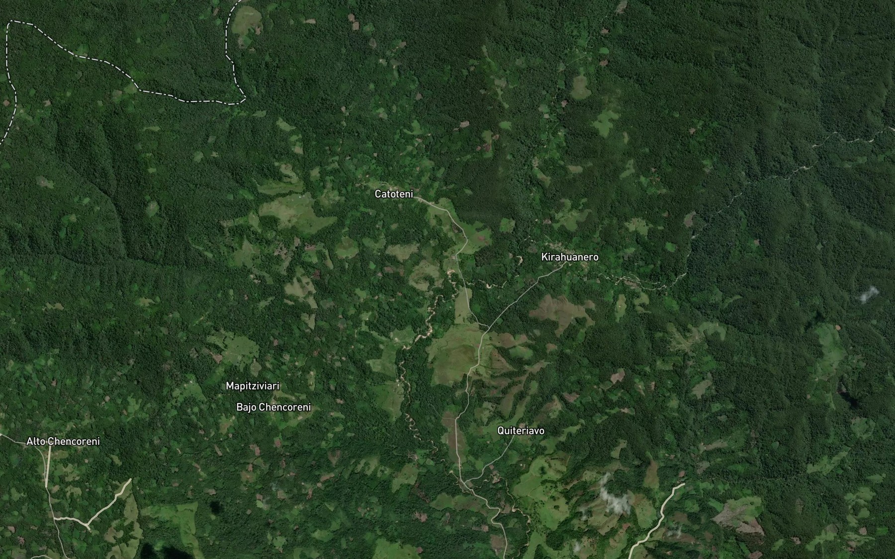 Satellite map of the Quebrada Atarao