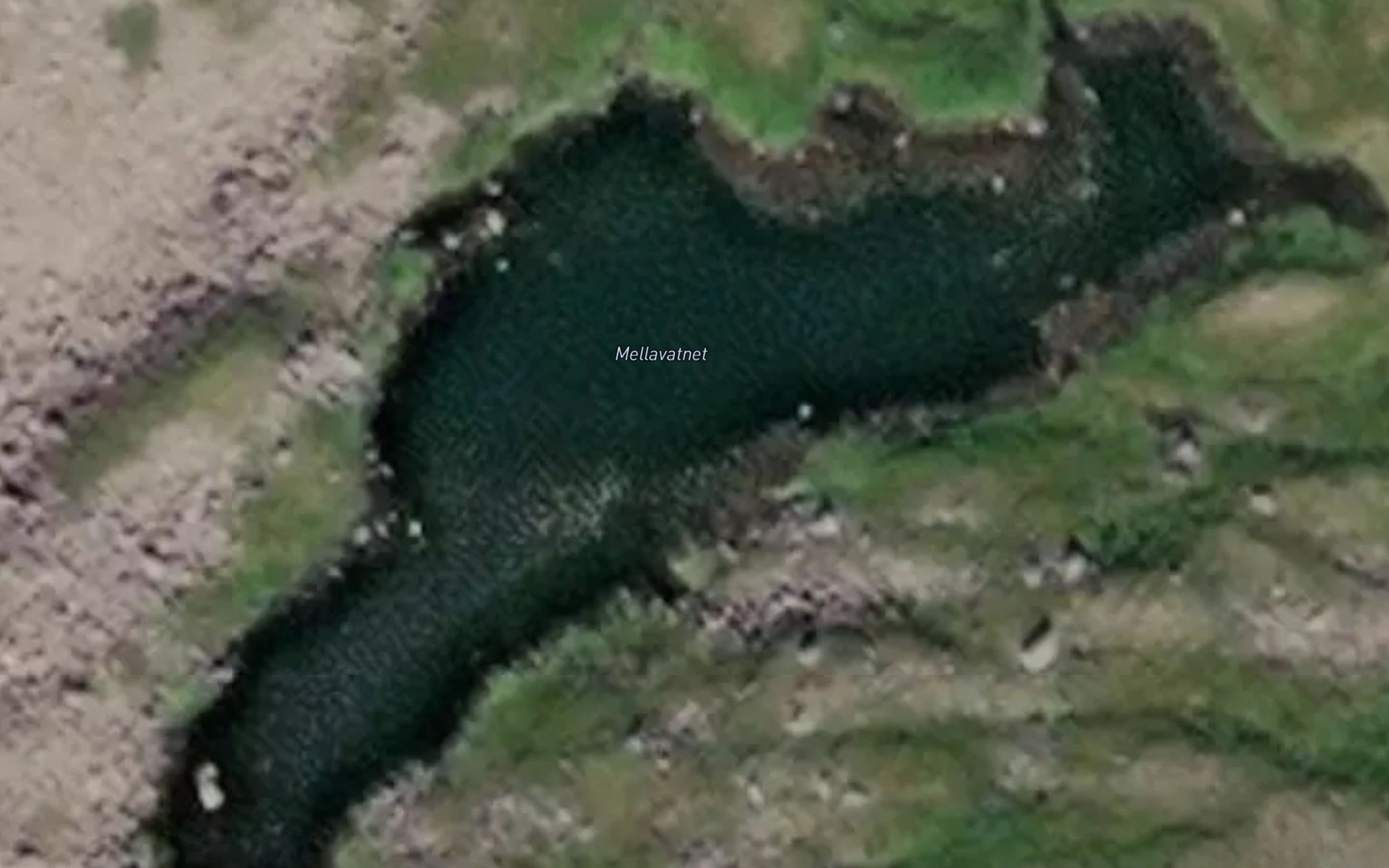 Satellite map of the Mellavatnet