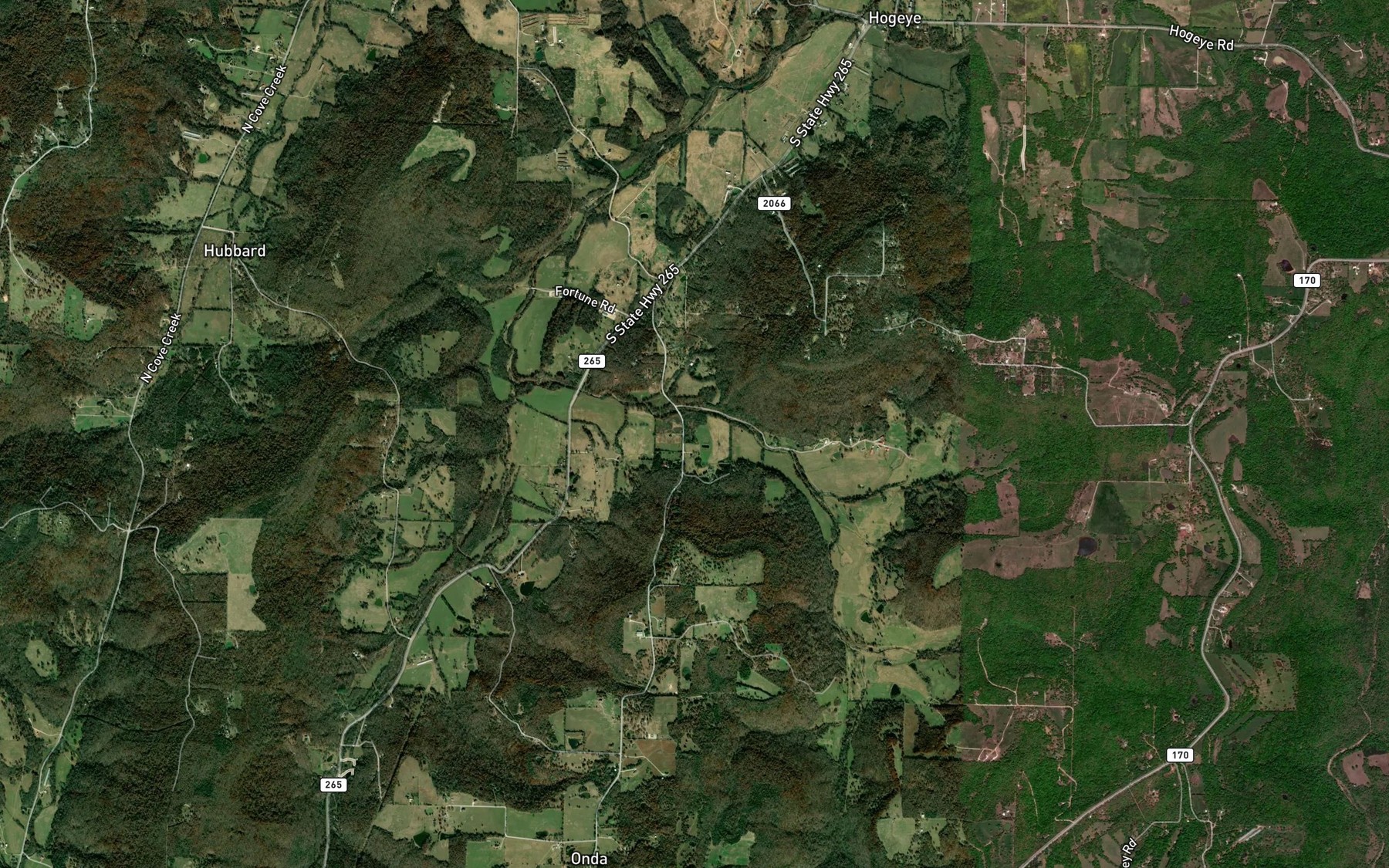 Satellite map of the Big Spring