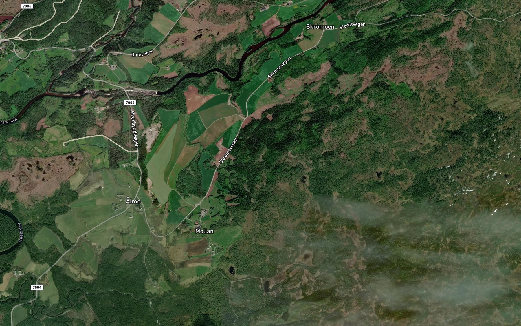 Satellite map of the Kvernhusbekken