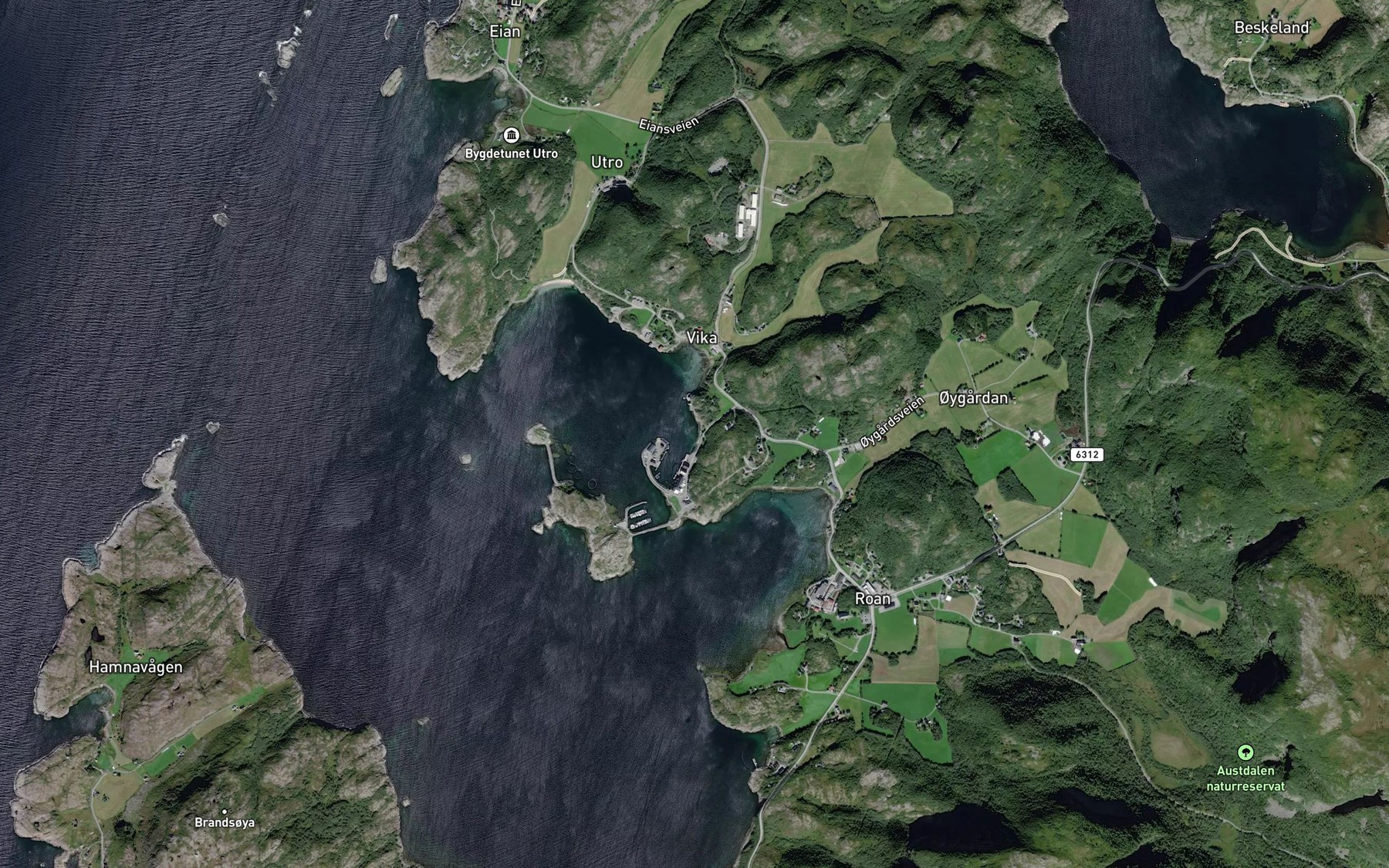 Satellite map of the Ringskjervika