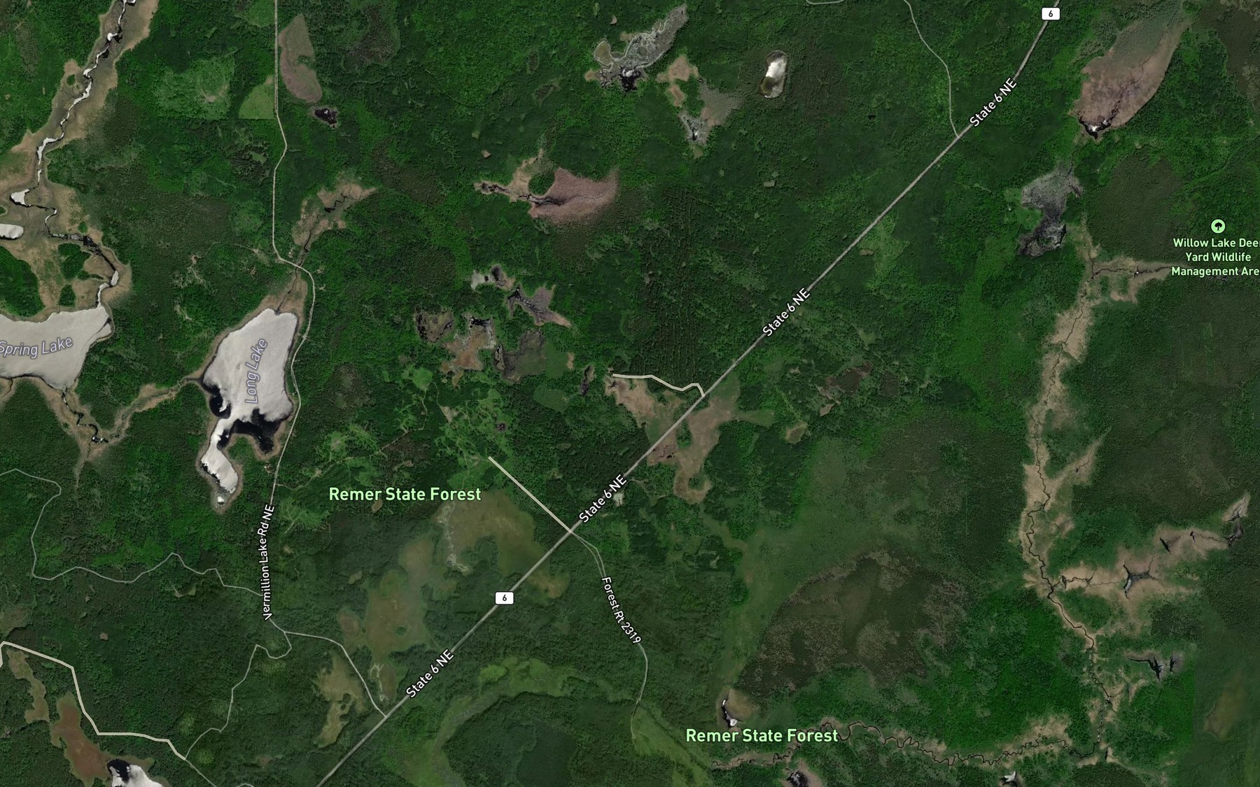 Satellite map of the Hiway 6 Impoundment