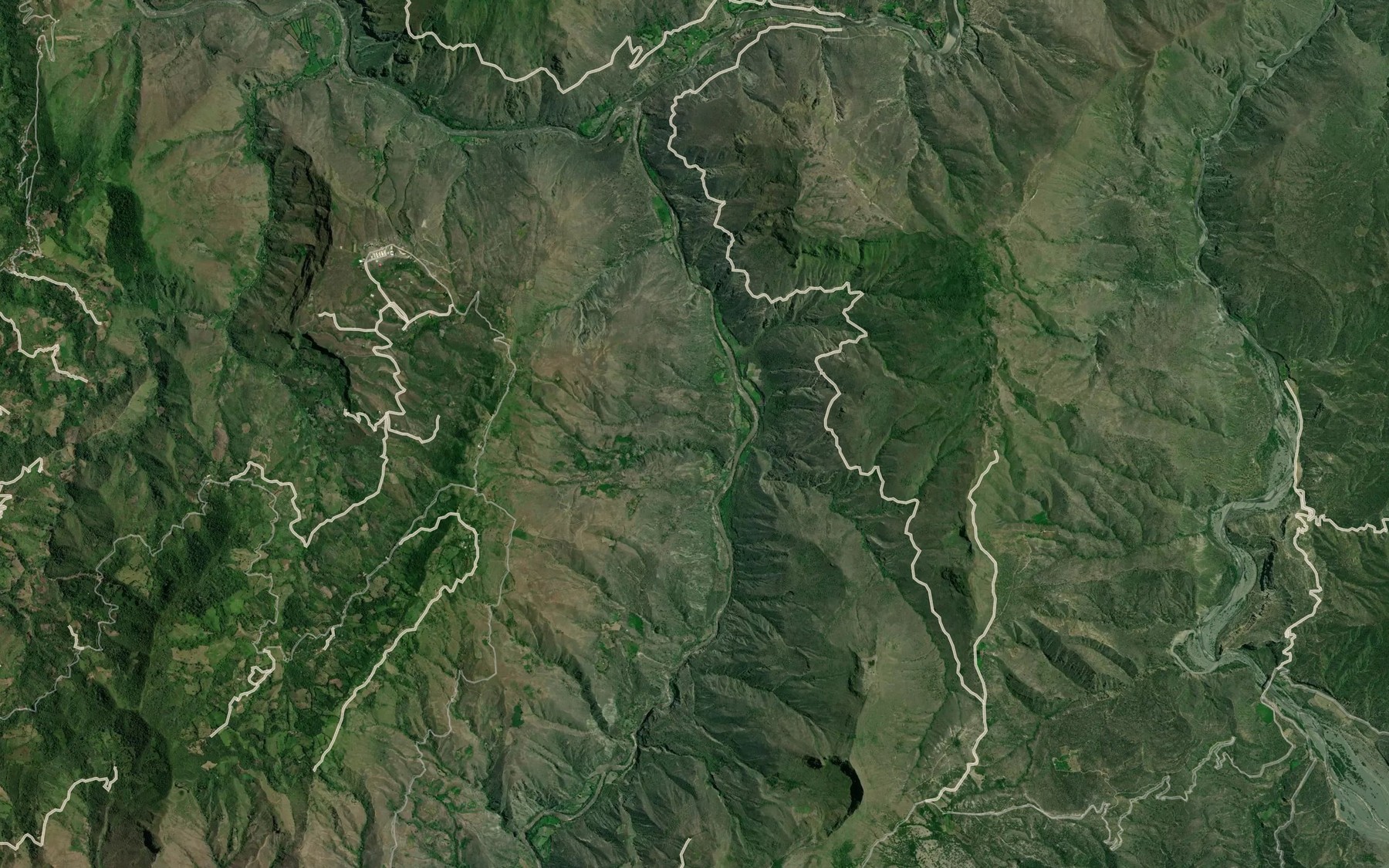 Satellite map of the Quebrada El Pendal