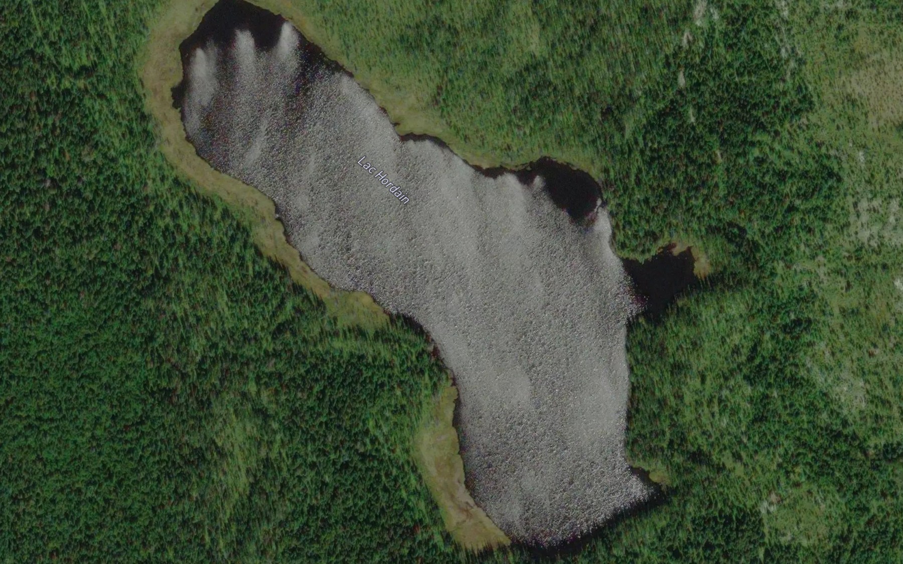 Satellite map of the Lac Hordain