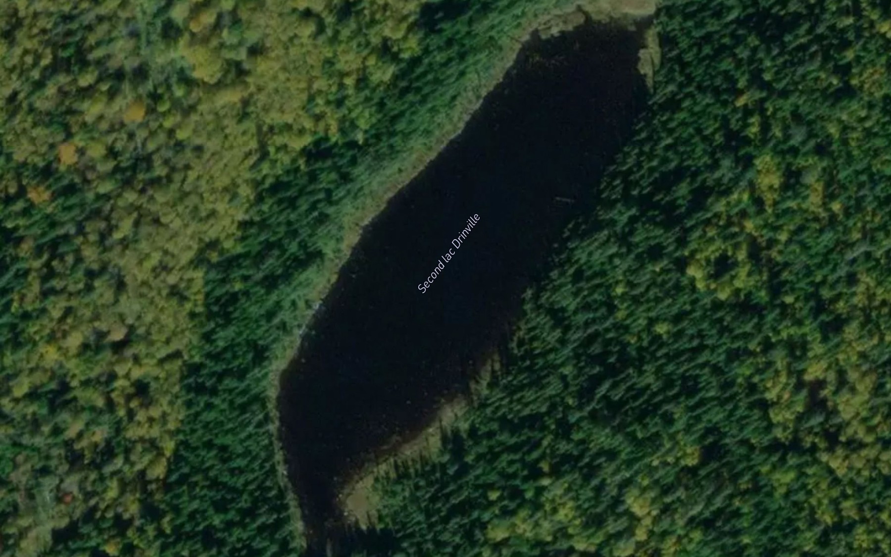 Satellite map of the Second lac Drinville