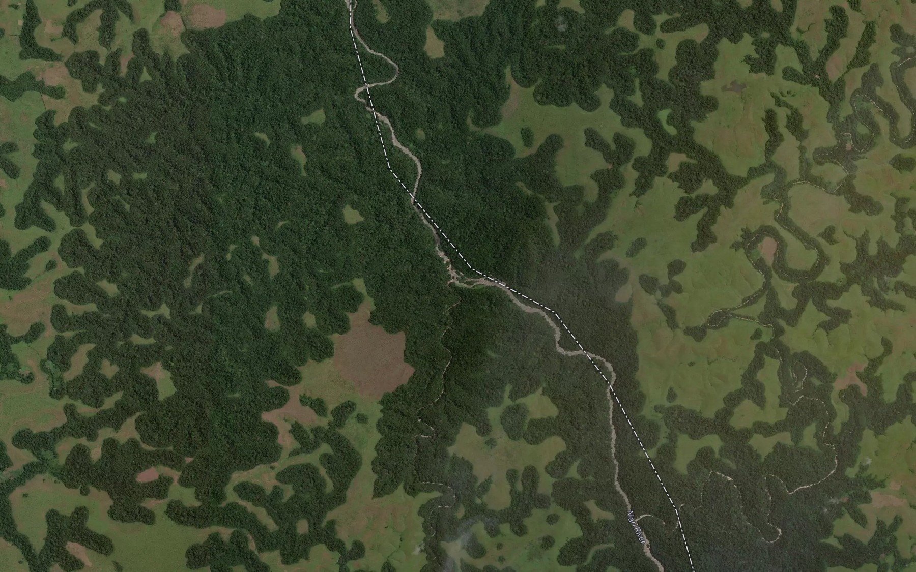 Satellite map of the Louwala