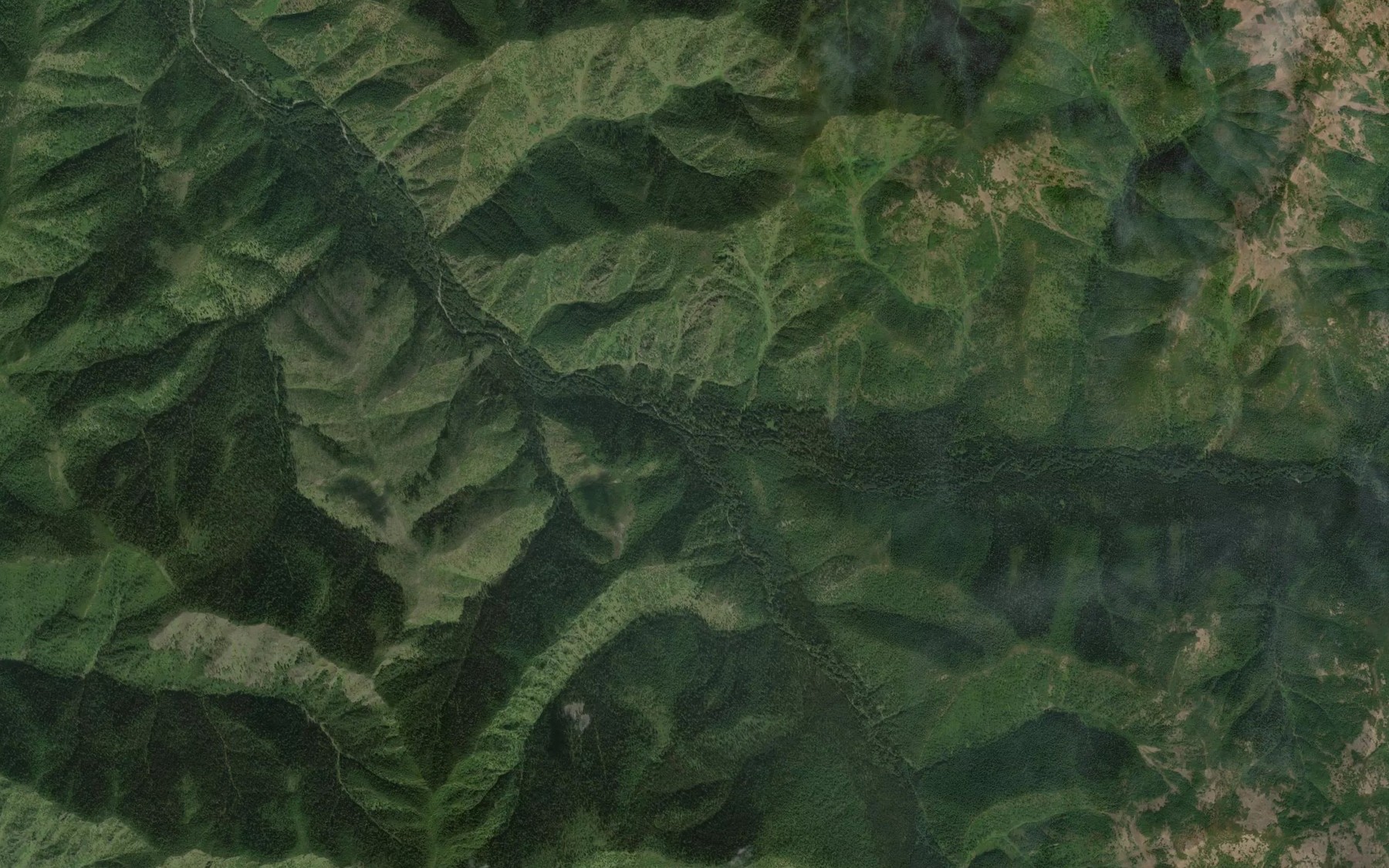Satellite map of the Pravyy Nel'kan