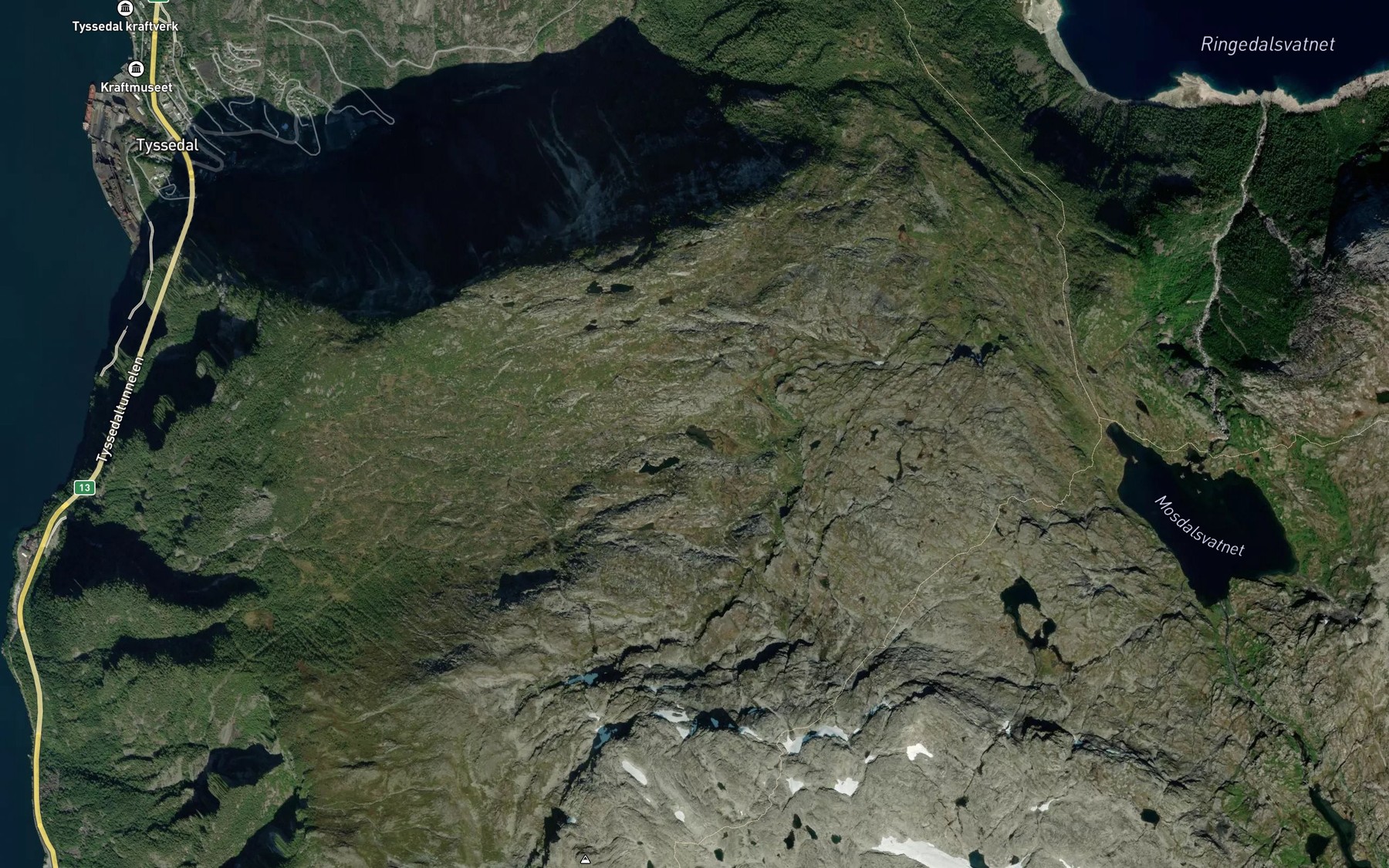 Satellite map of the Danielstjorn