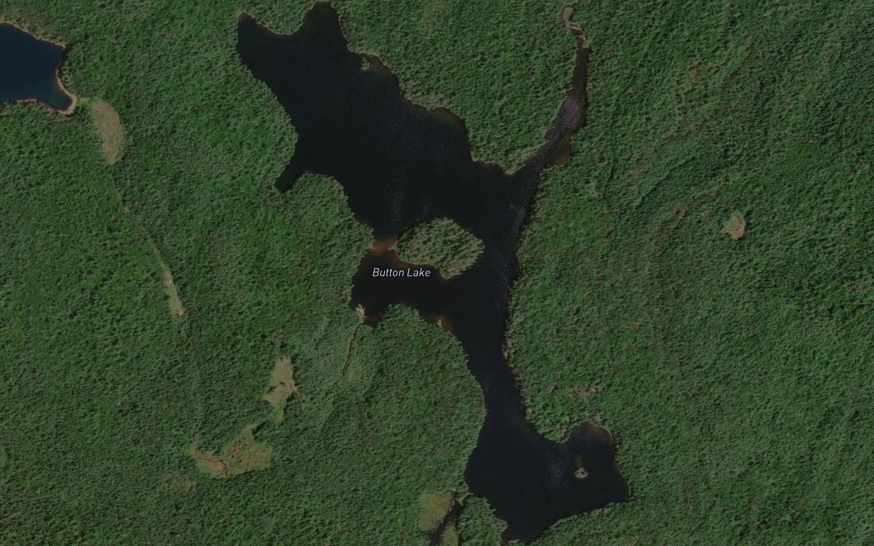 Satellite map of the Button Lake