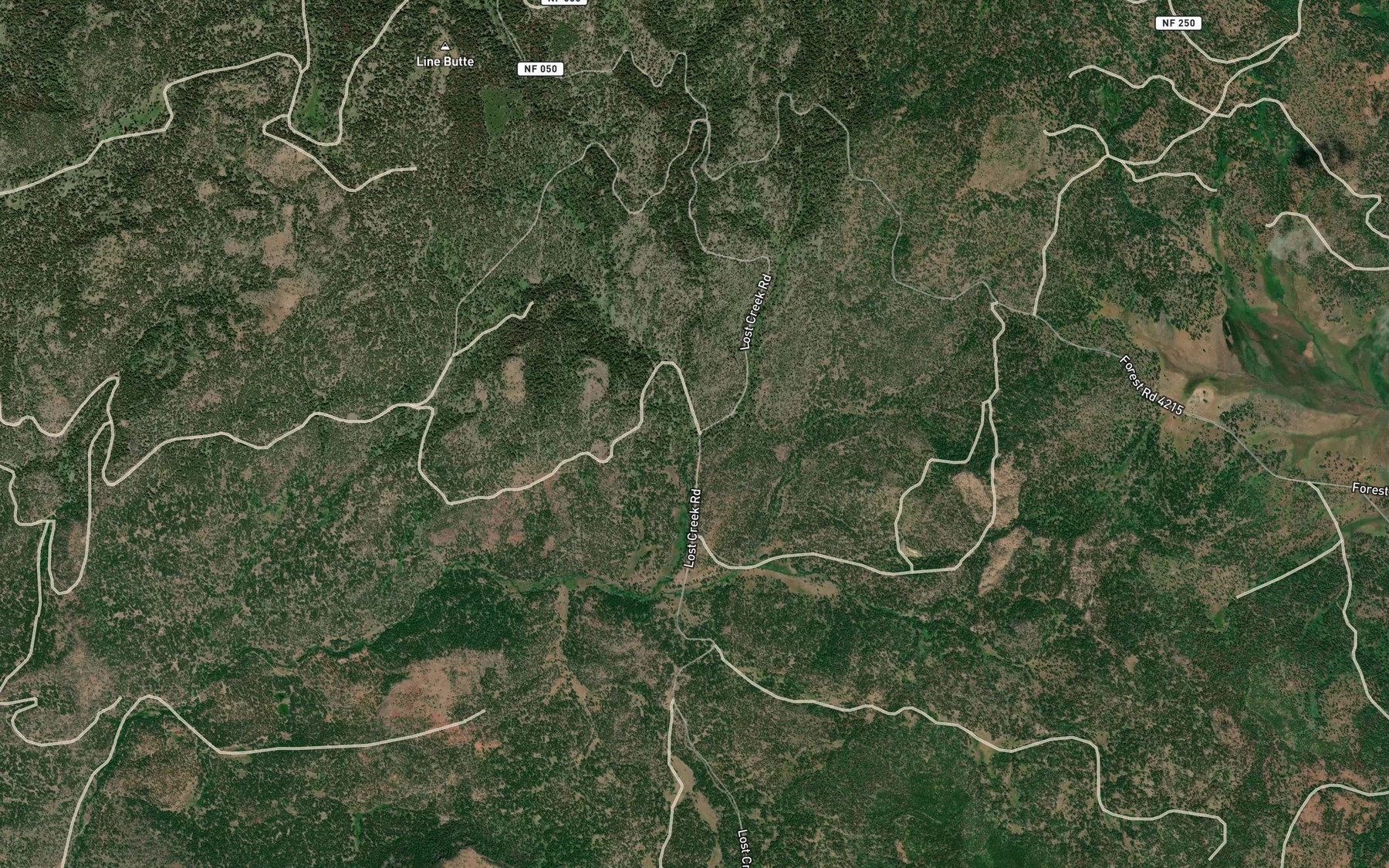 Satellite map of the Buck Creek