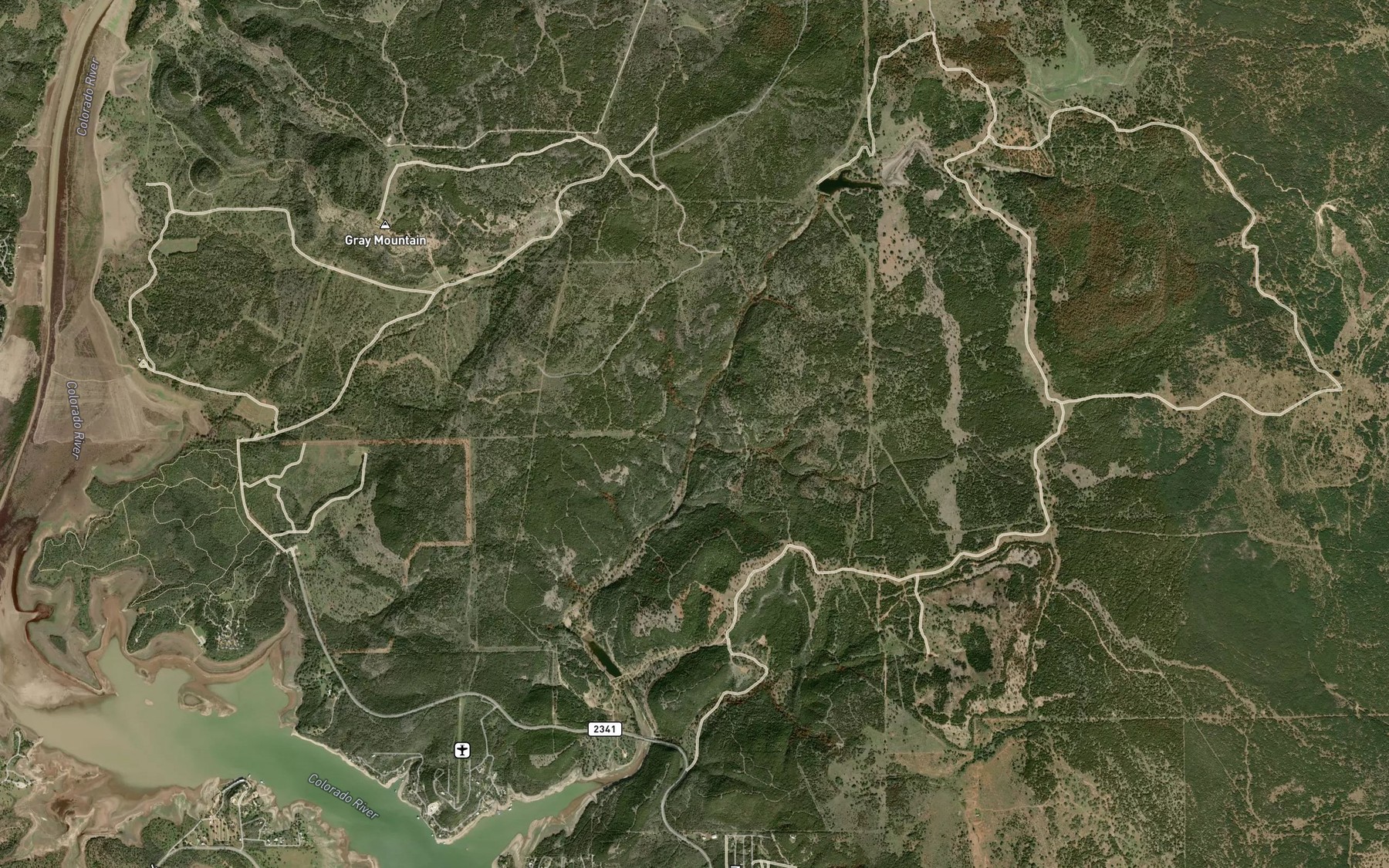 Satellite map of the Niter Creek