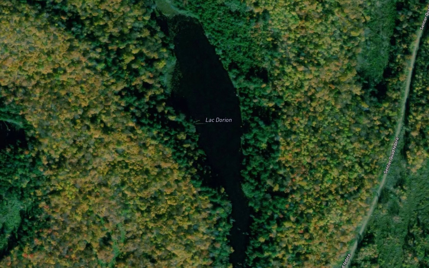 Satellite map of the Lac Dorion