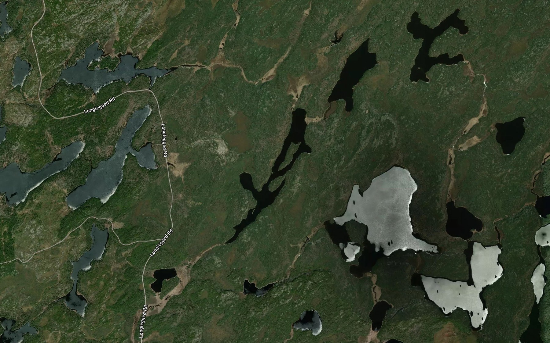 Satellite map of the Thrasher Lake