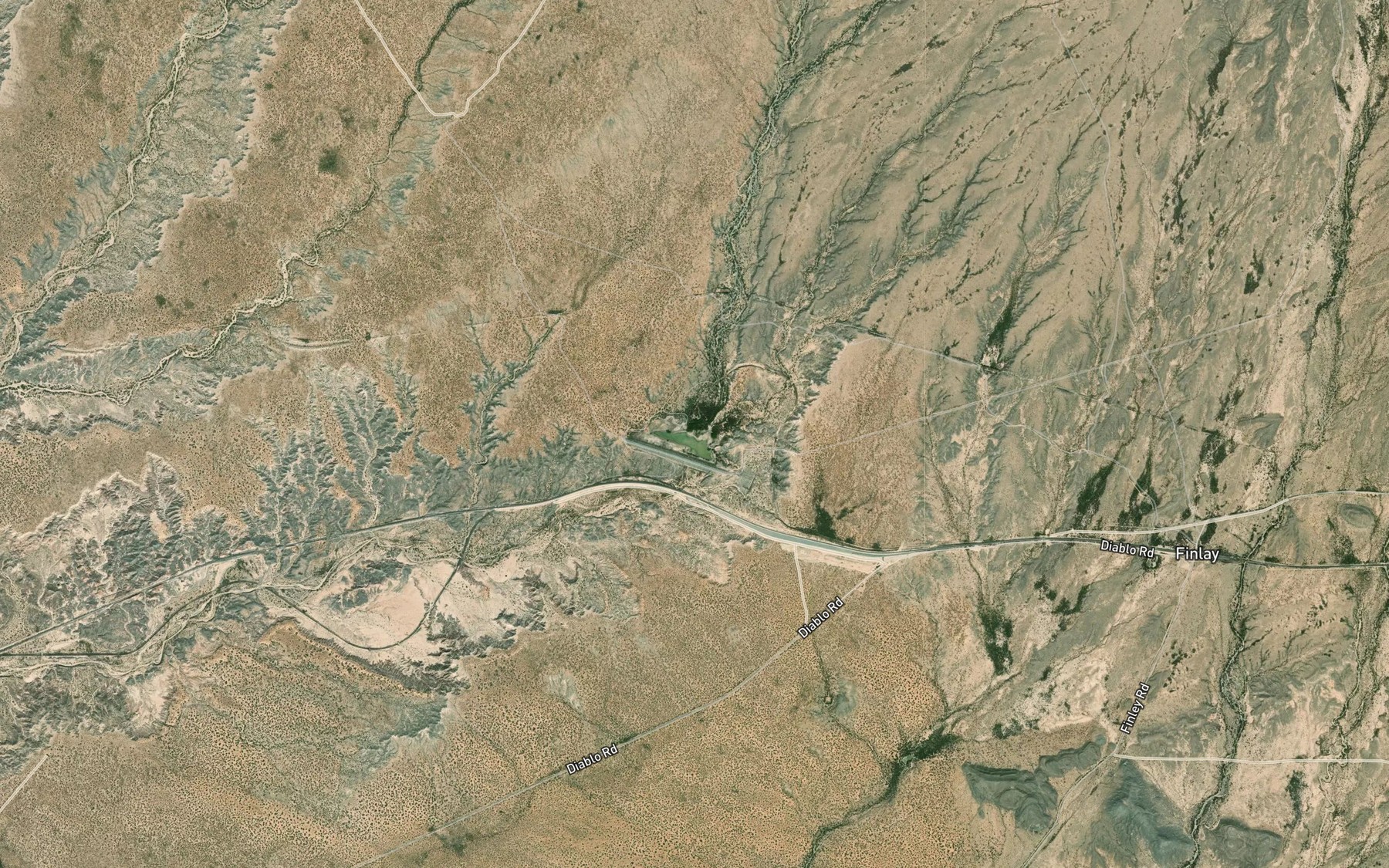 Satellite map of the Madden Reservoir