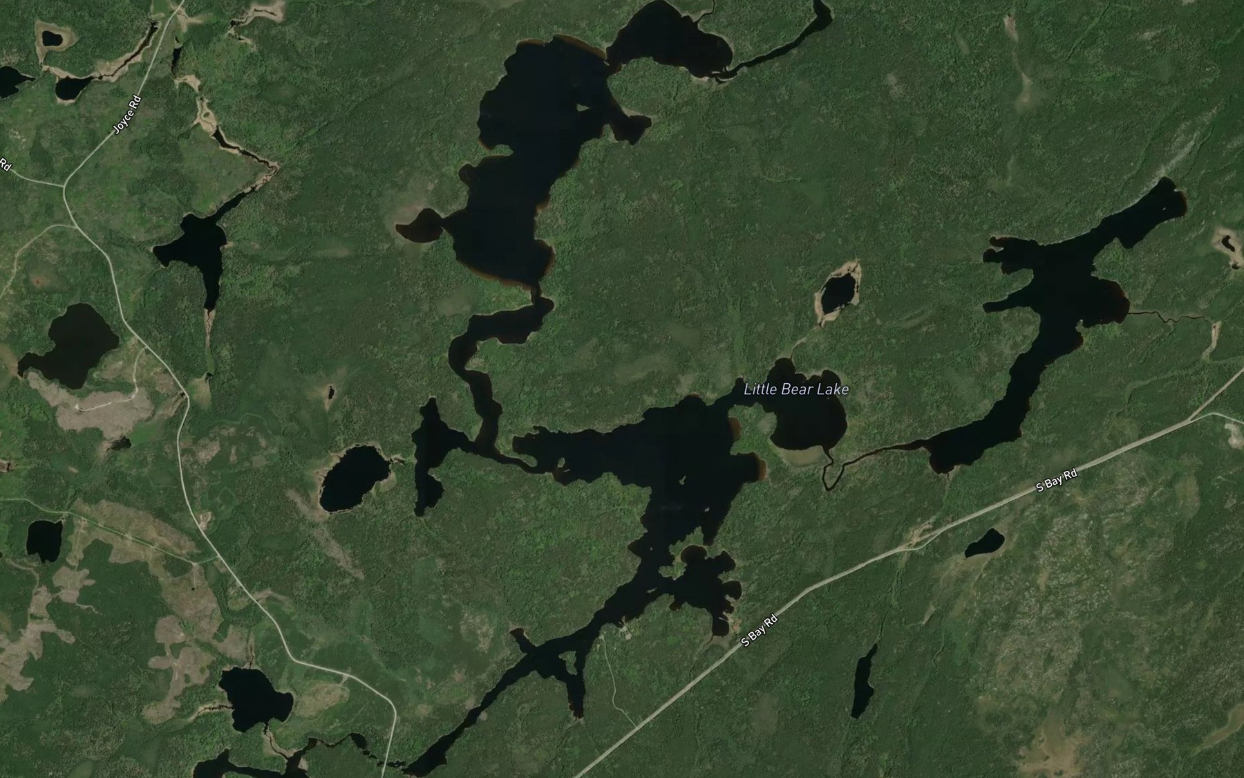 Satellite map of the Little Bear Lake