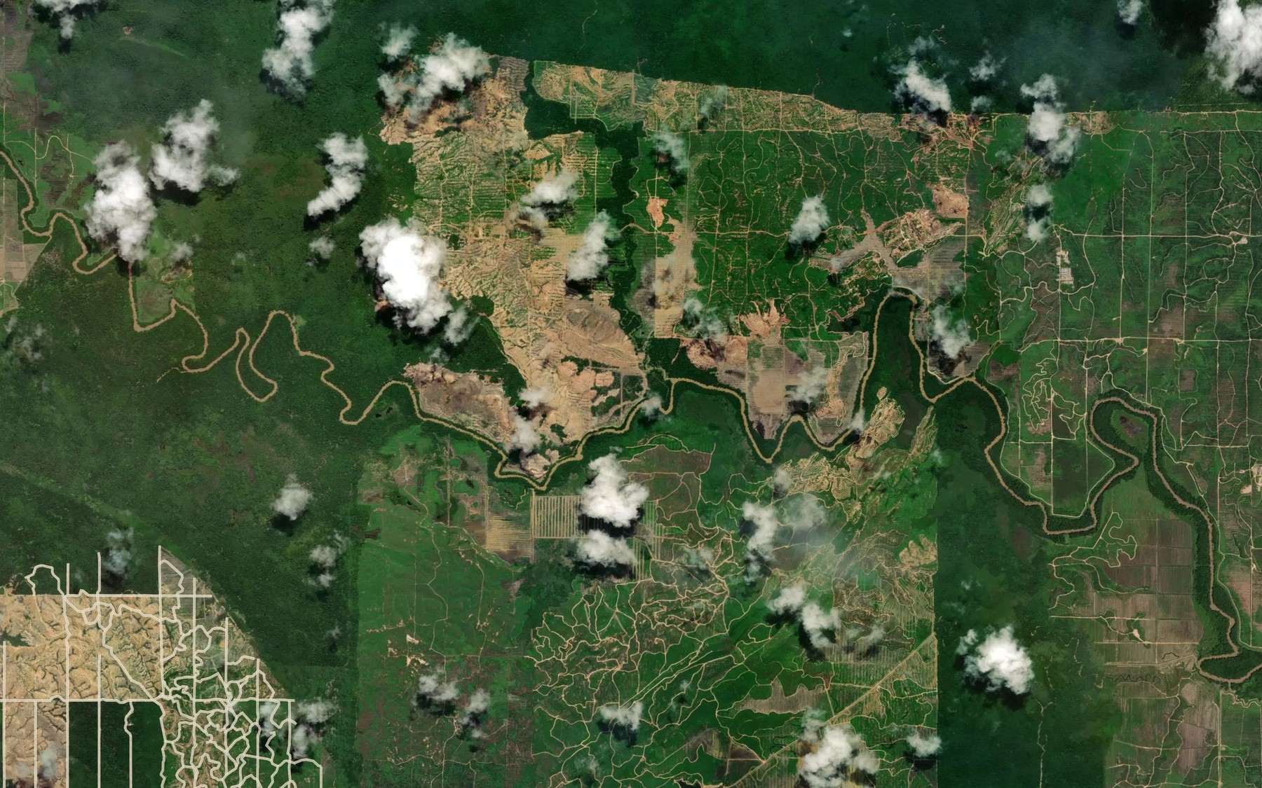 Satellite map of the Sungai Koran