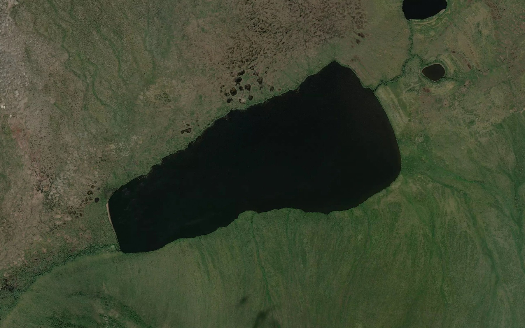 Satellite map of the Grayling Lake