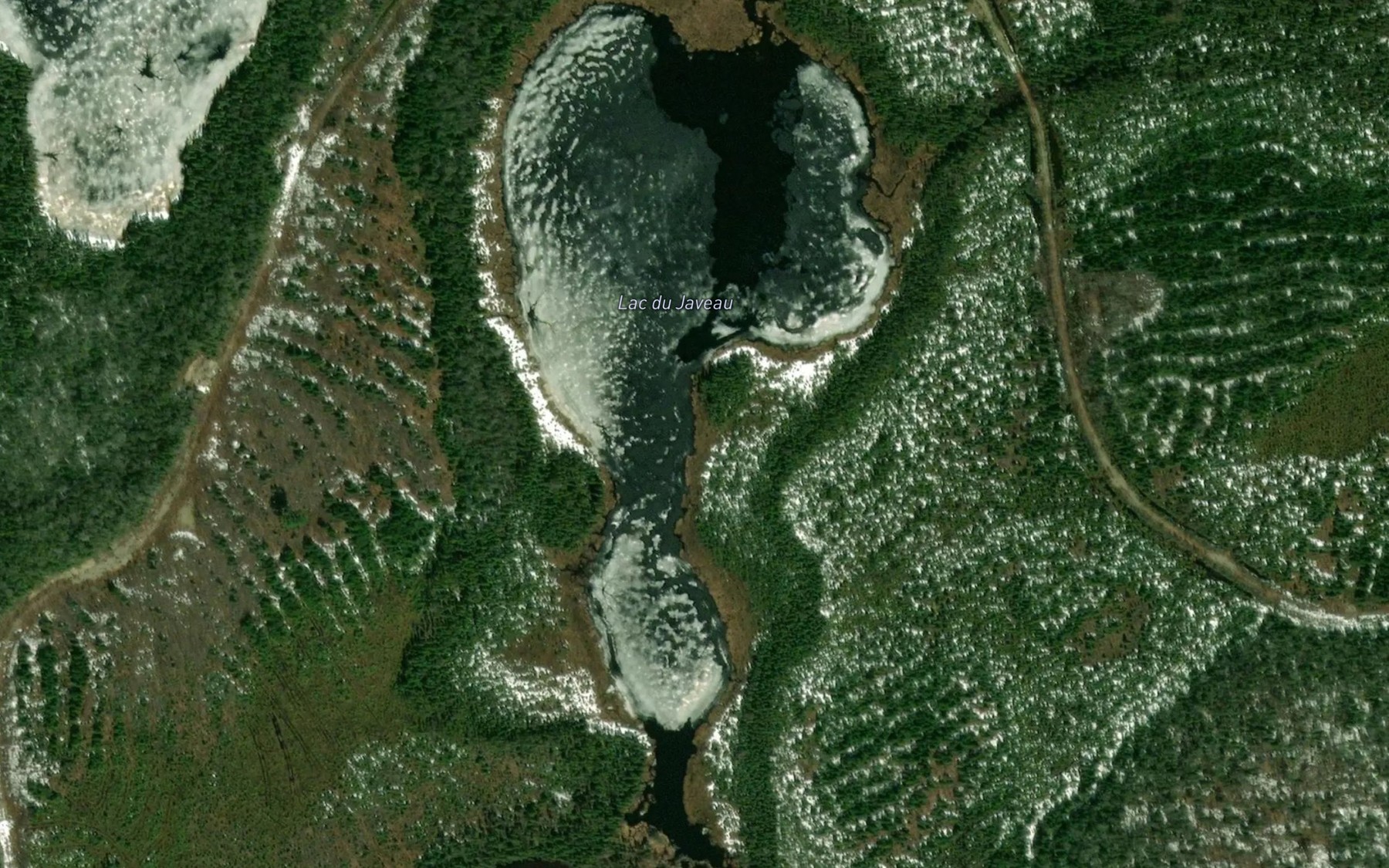 Satellite map of the Lac du Javeau