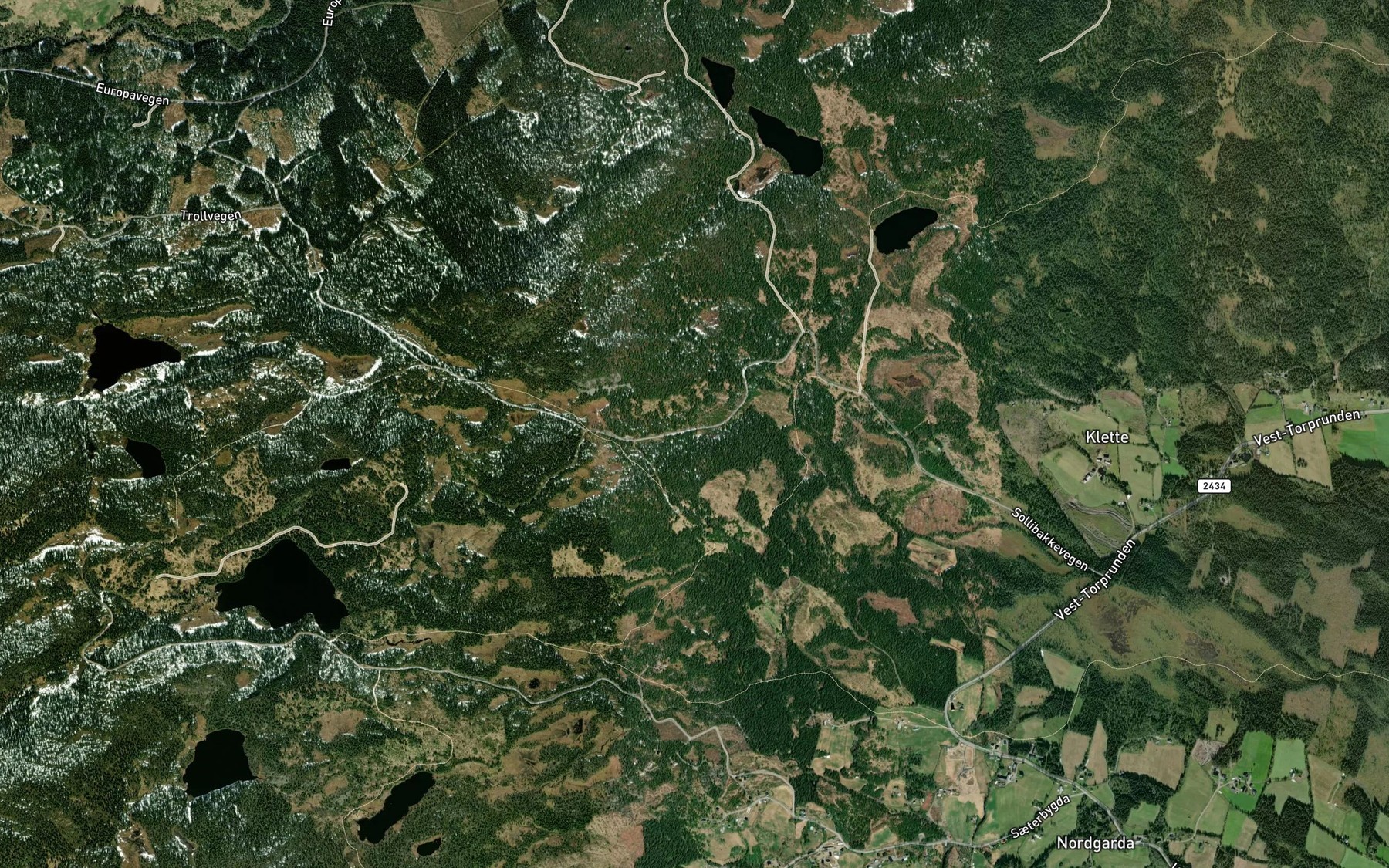 Satellite map of the Sollibekken