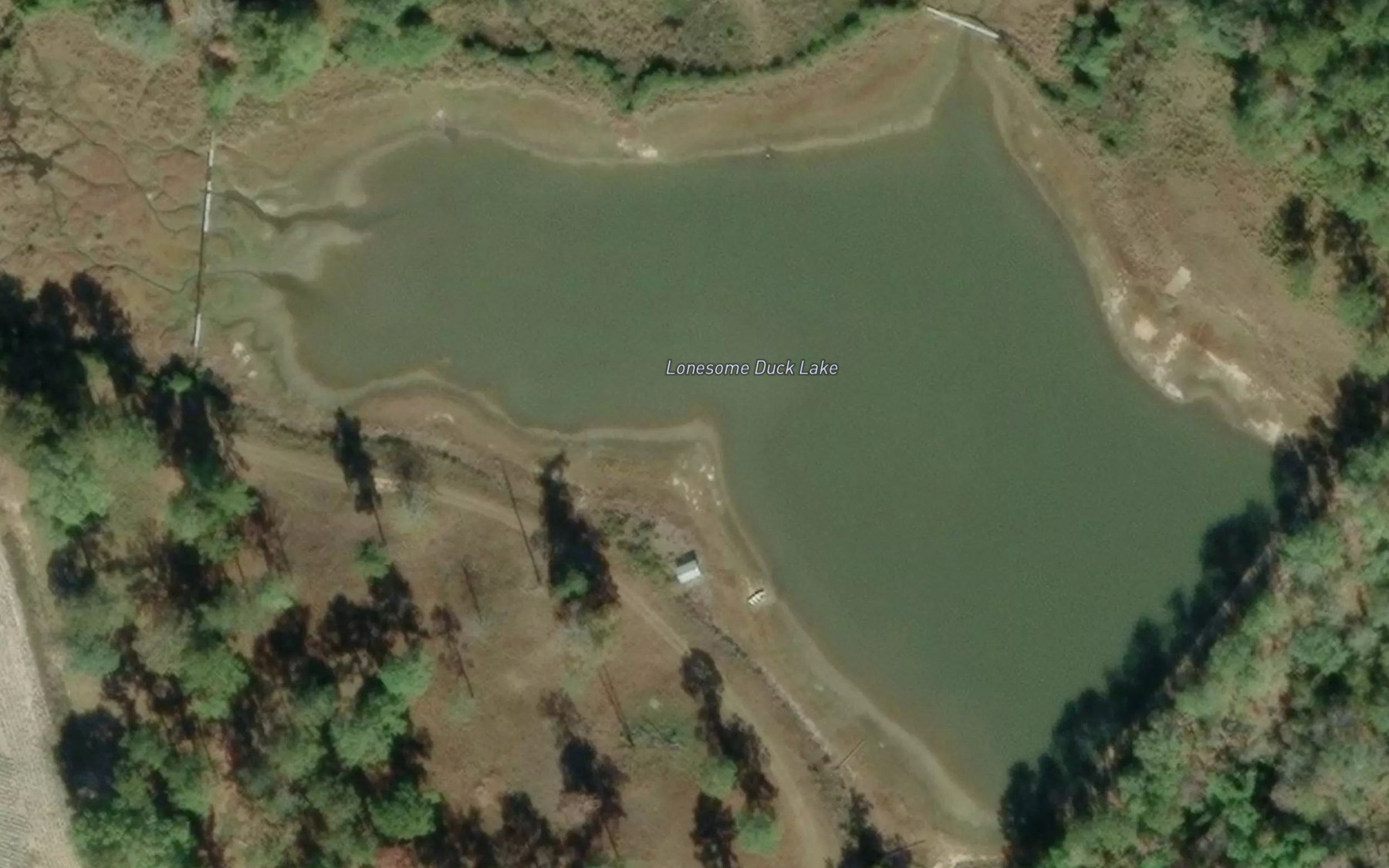 Satellite map of the Lonesome Duck Lake