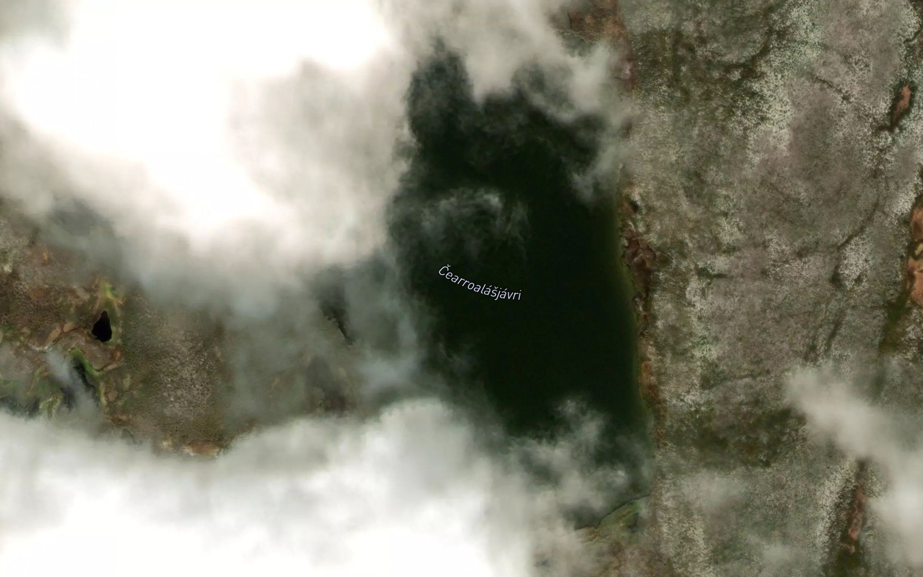 Satellite map of the Caerrualasjavri