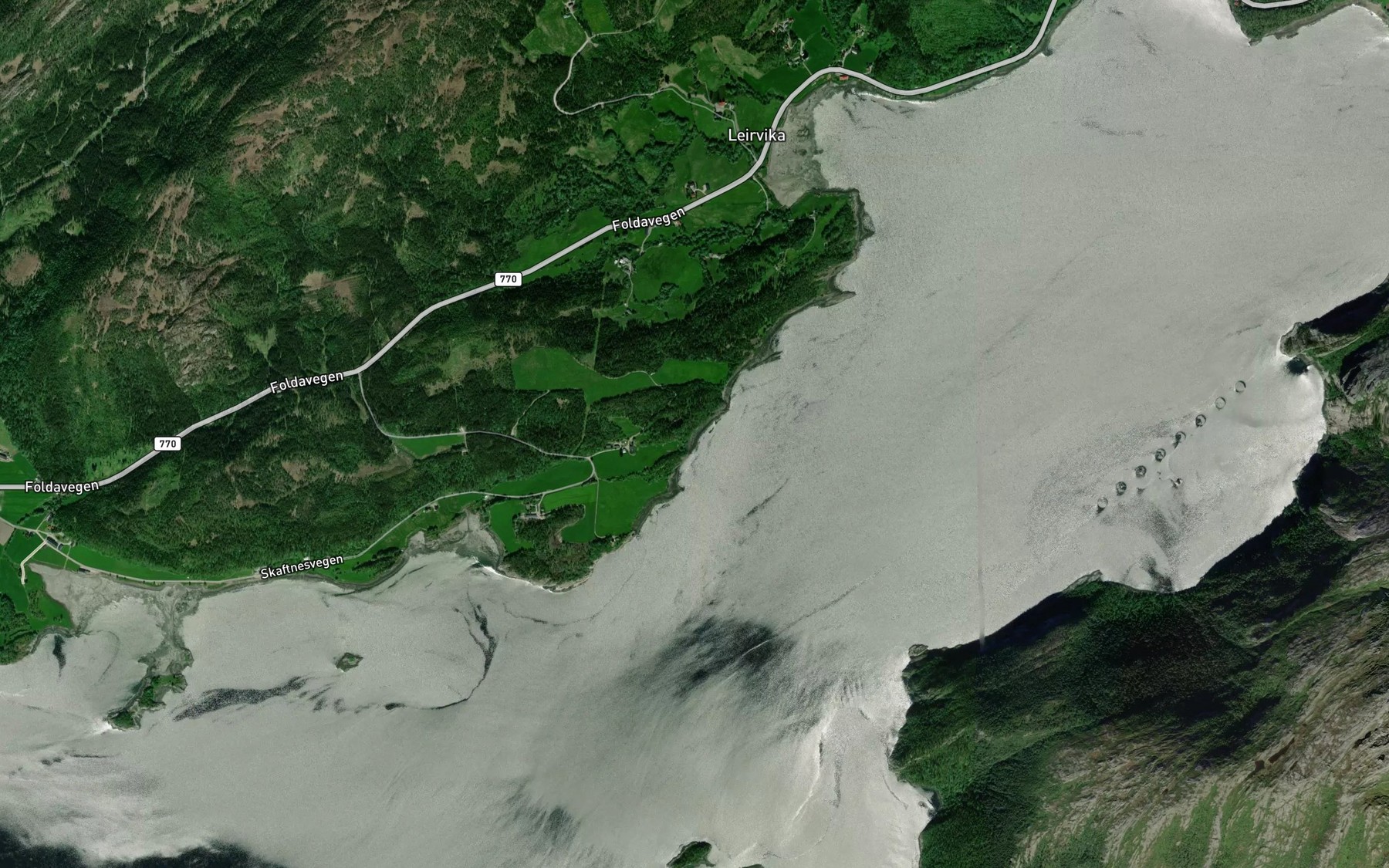 Satellite map of the Akervika