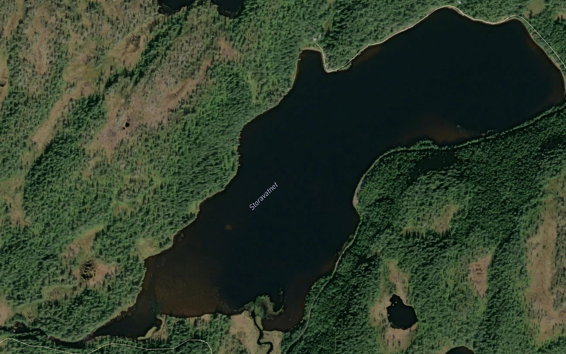 Satellite map of the Storavatnet