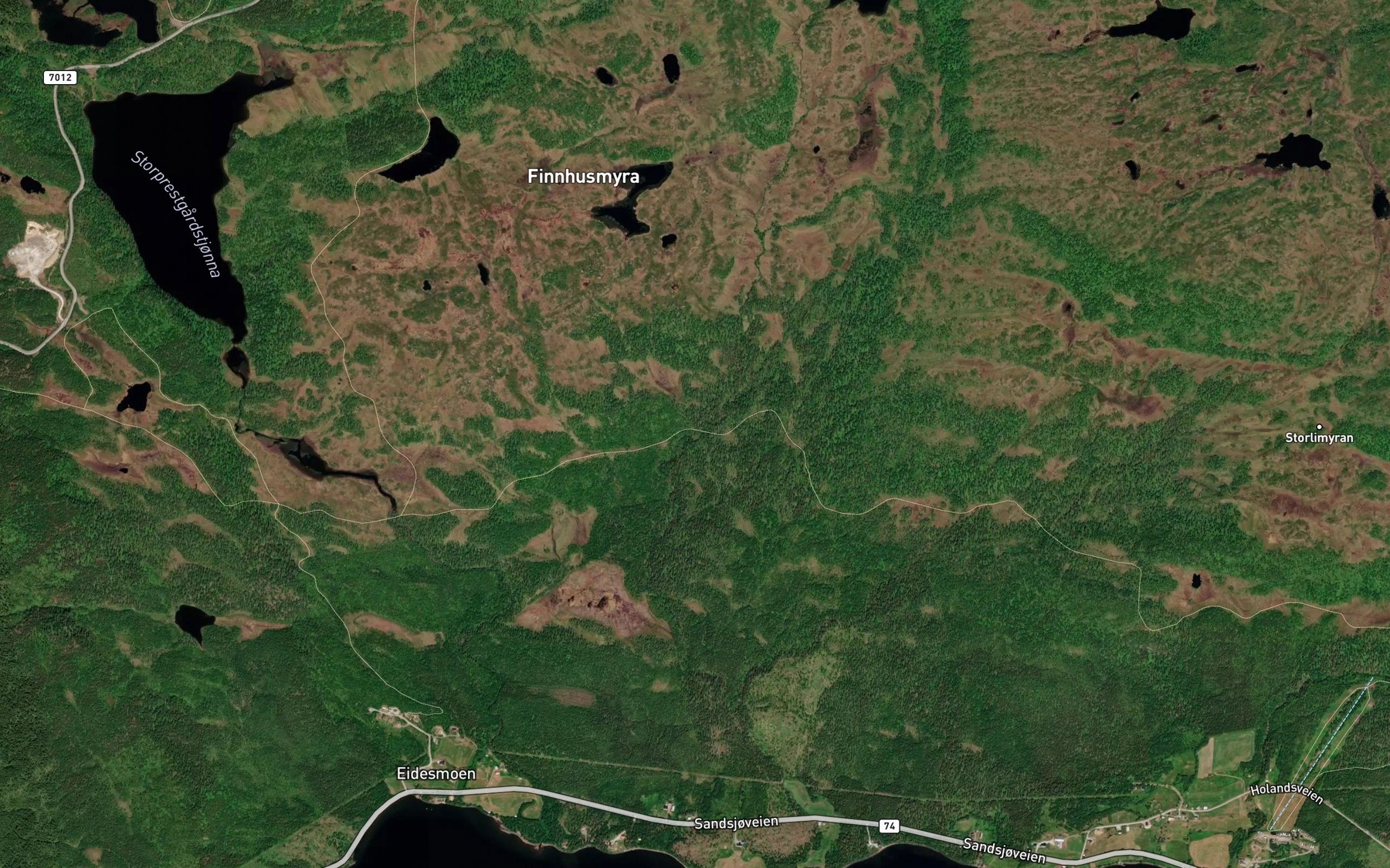 Satellite map of the Leirbekken