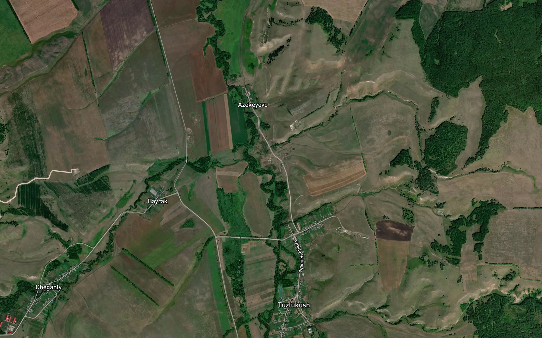 Satellite map of the Krasnaya