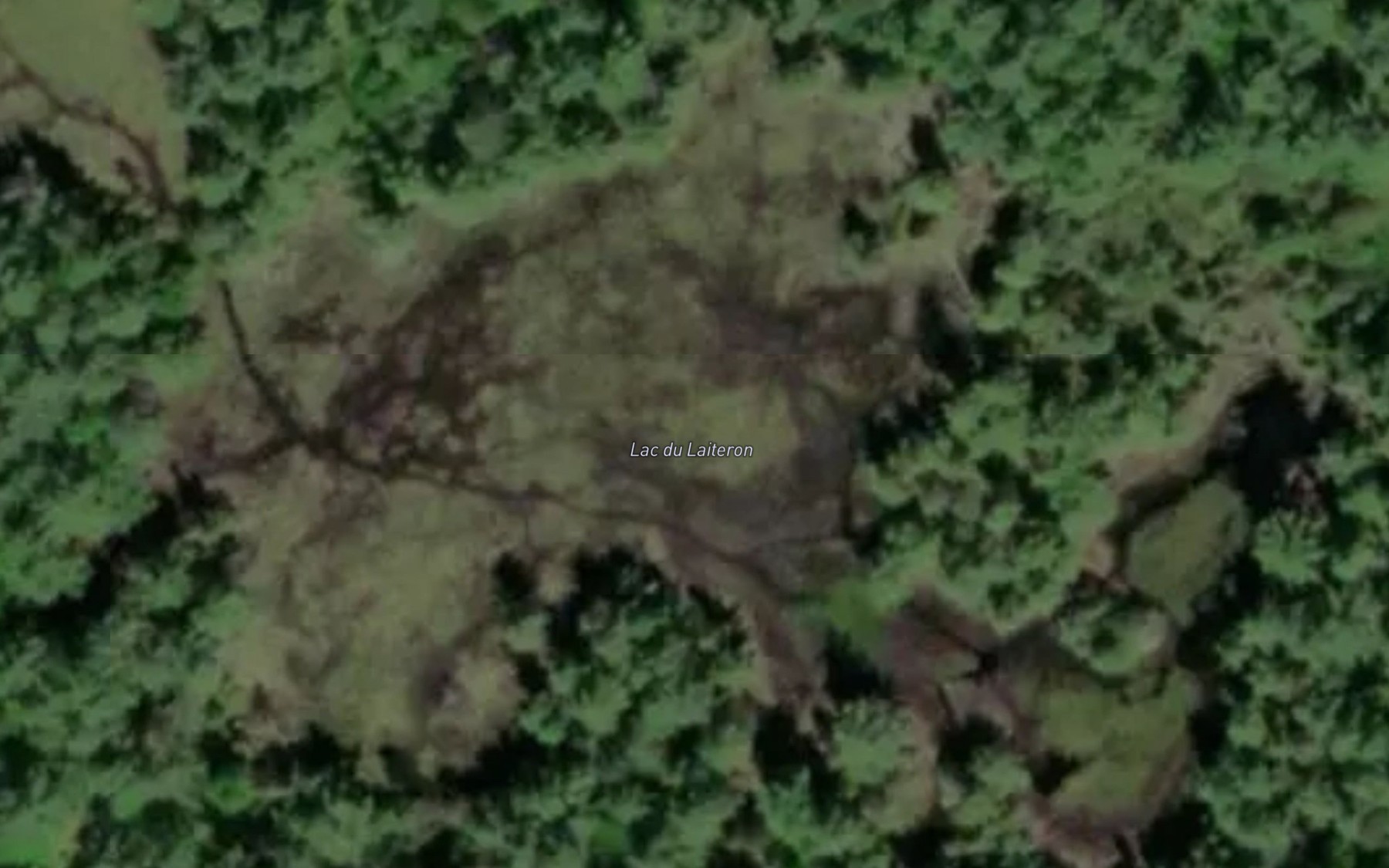 Satellite map of the Lac du Laiteron