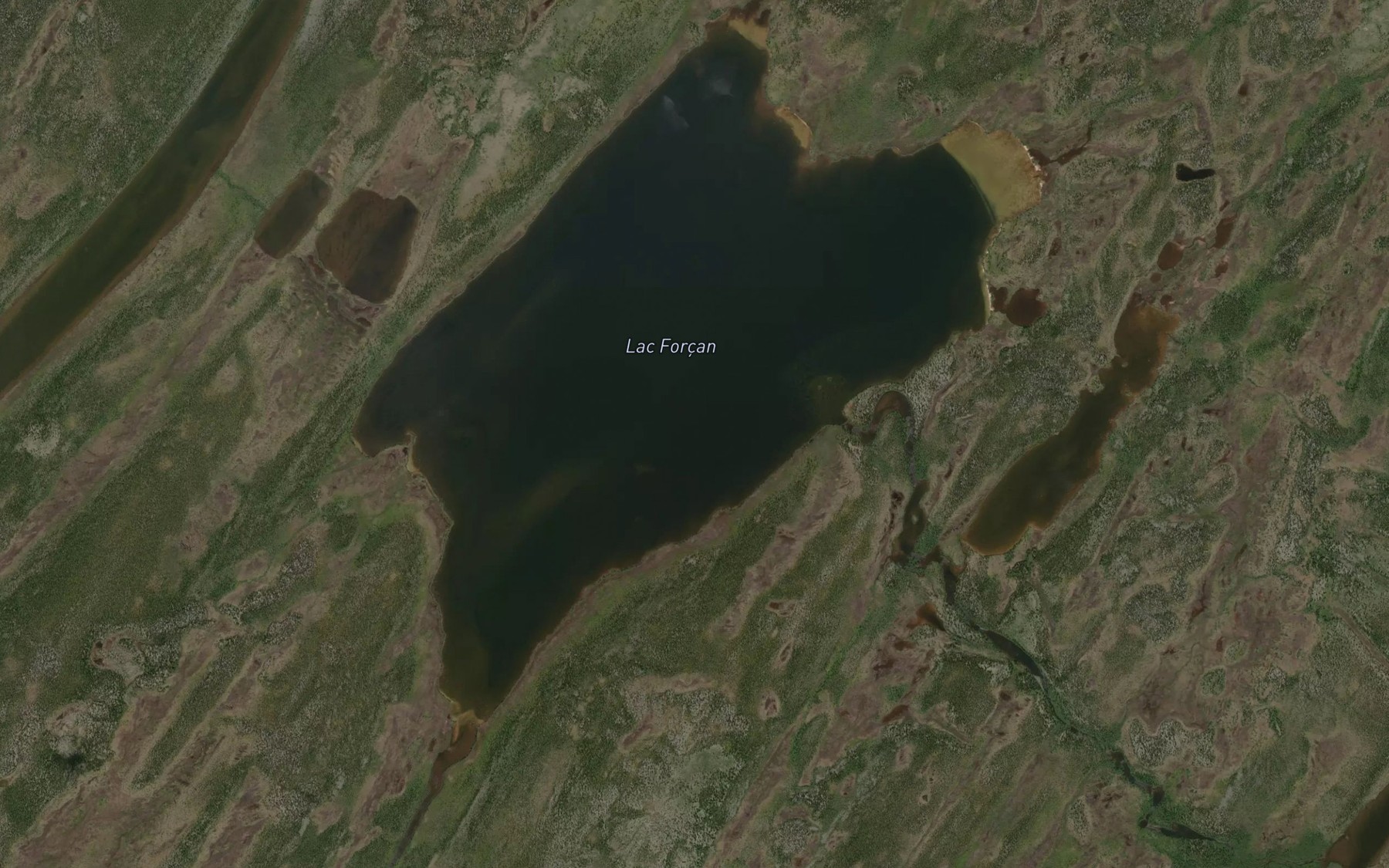 Satellite map of the Lac Forcan
